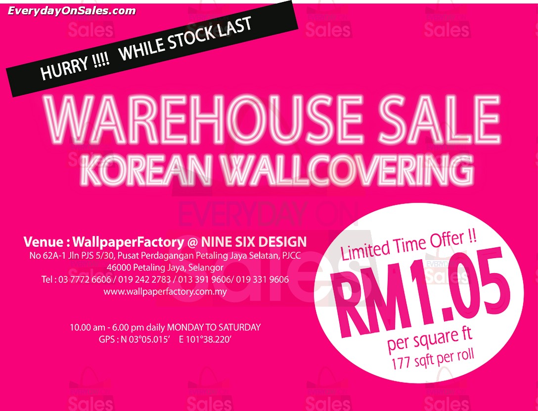 Wallpaperfactory Are Having Theirs Korean Wallpaper Warehouse Sale