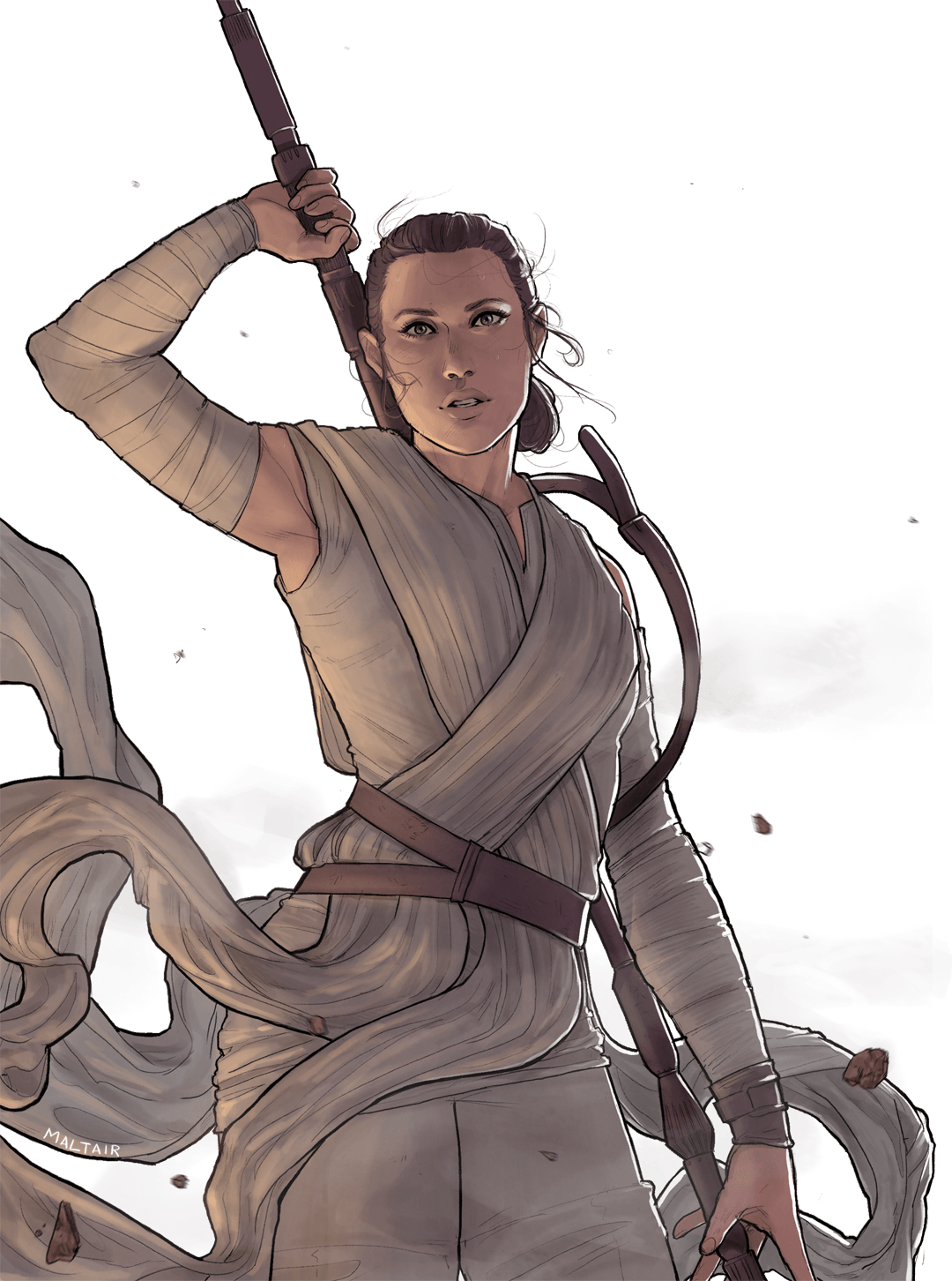 Star Wars The Force Awakens Rey By Maltair