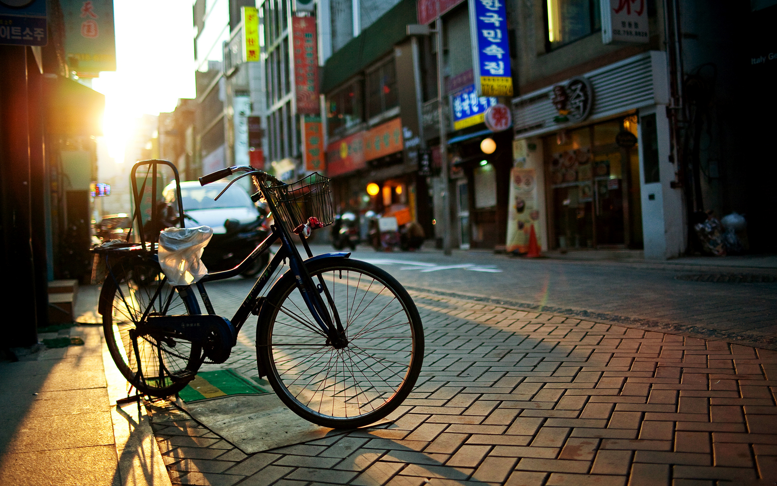 Vintage Bicycle Asian Street Cityscape Pbestography HD Wallpaper