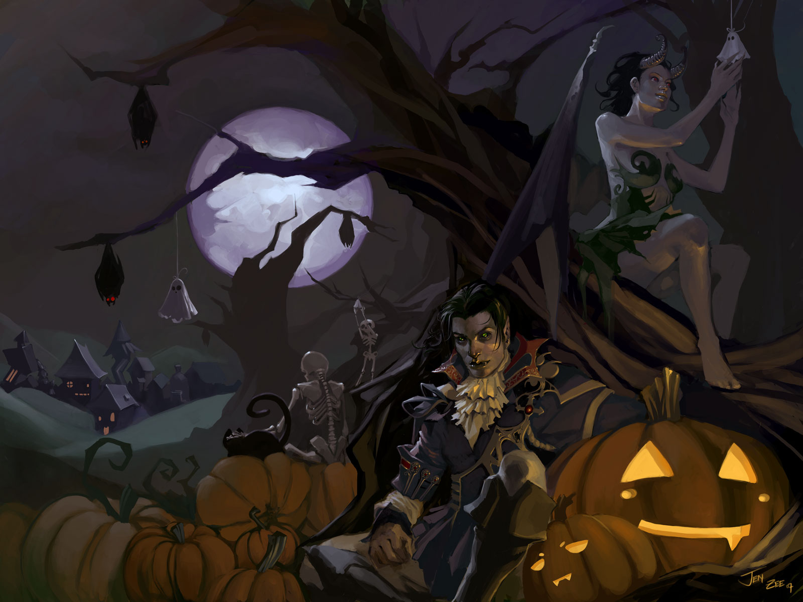 Happy Halloween Wallpaper Vampires