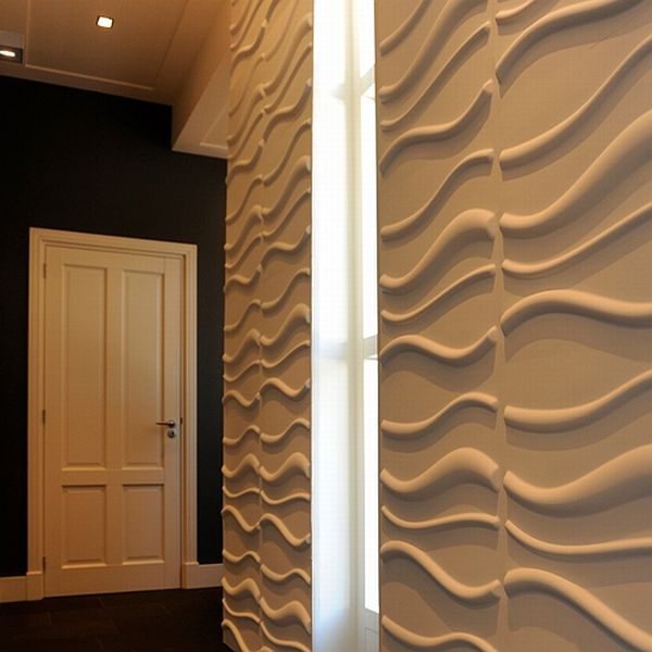3d Wallpanel Wallpaper Wallcover Waves Made Out Of