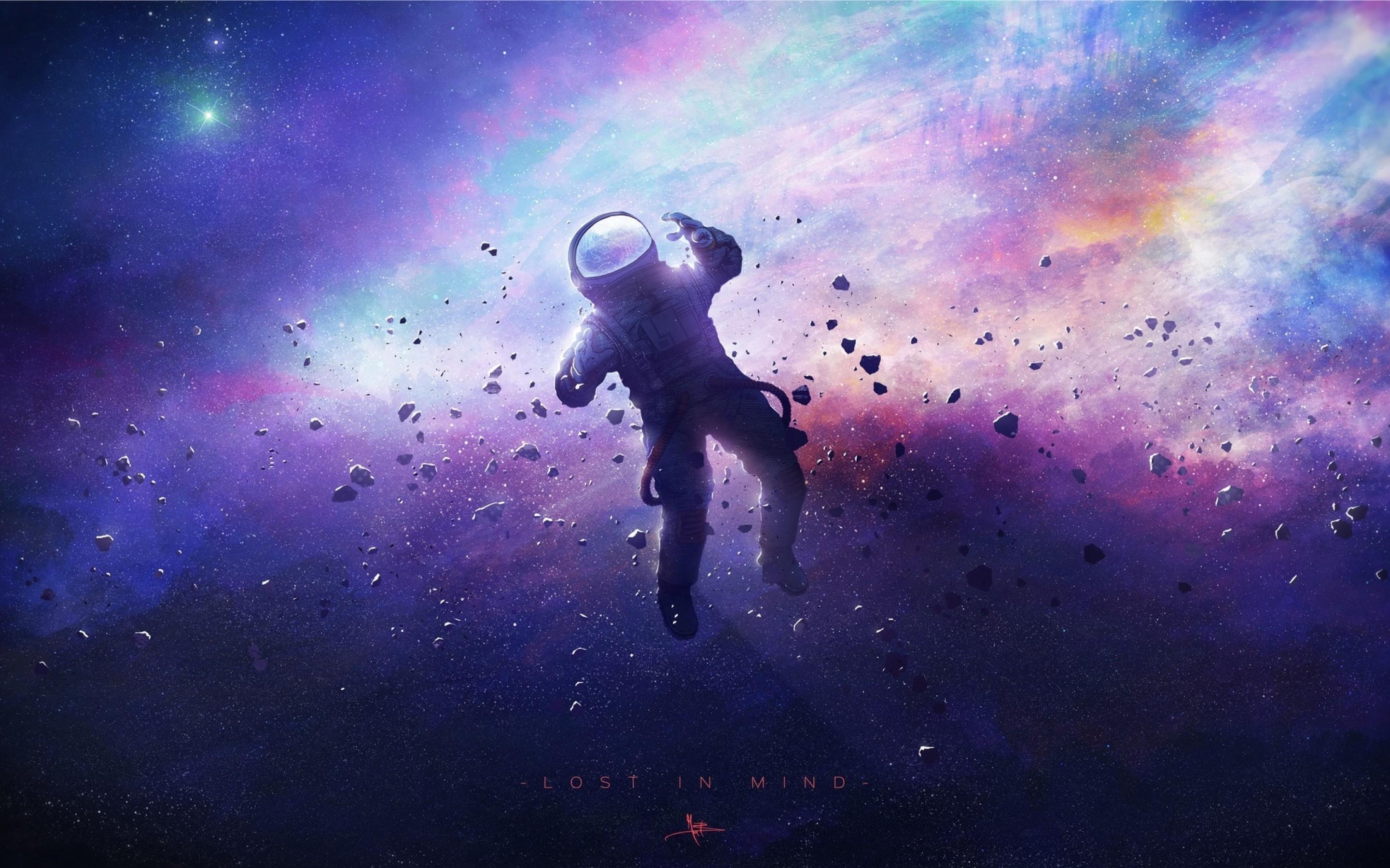 Astronaut Floating Space HD Wallpaper