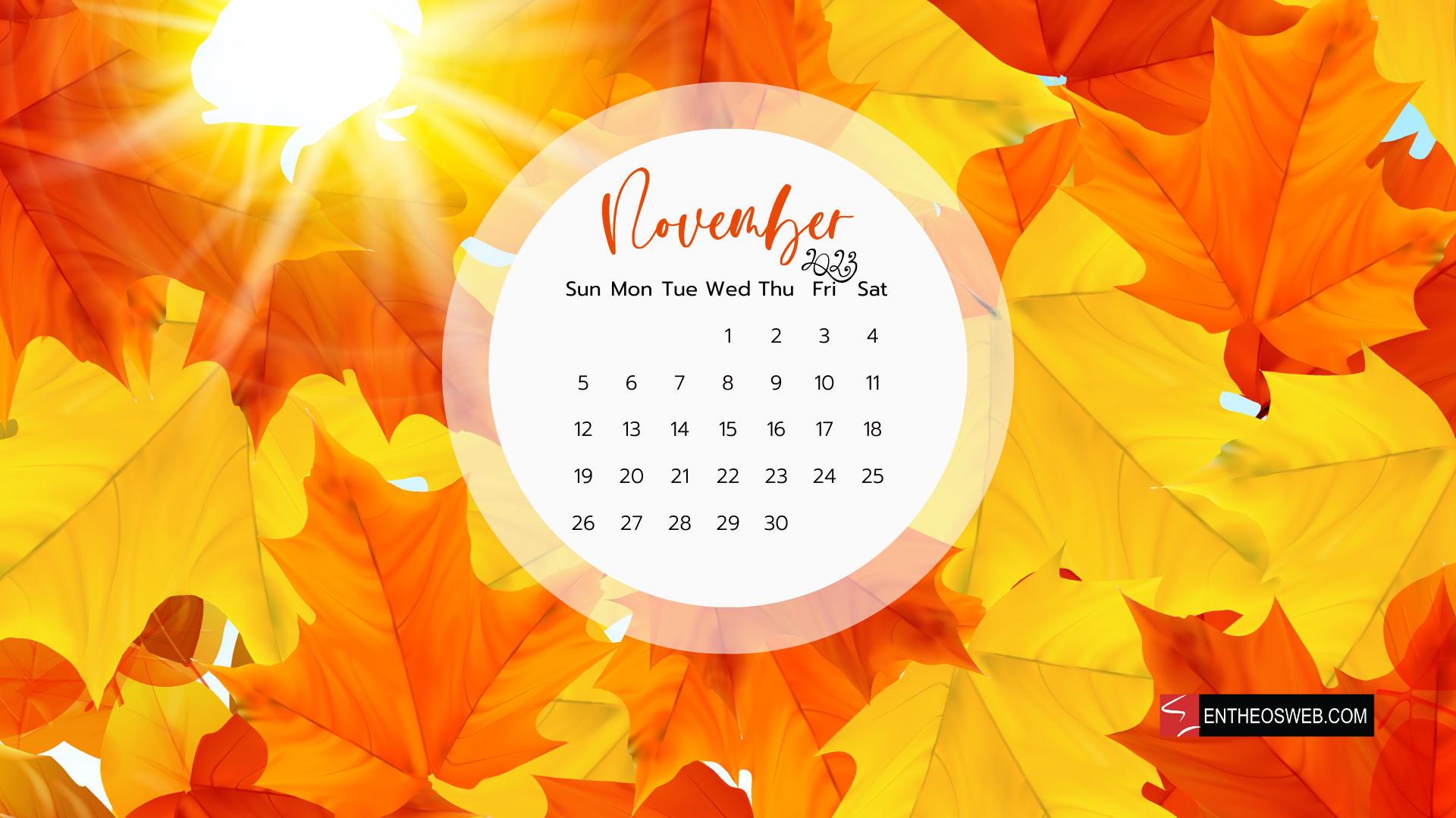 🔥 Free download November Calendar Desktop Wallpaper EntheosWeb