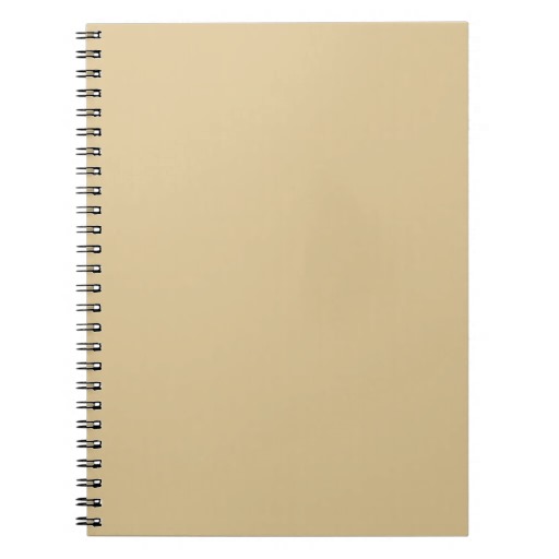 Plain Beige Background Spiral Notebook
