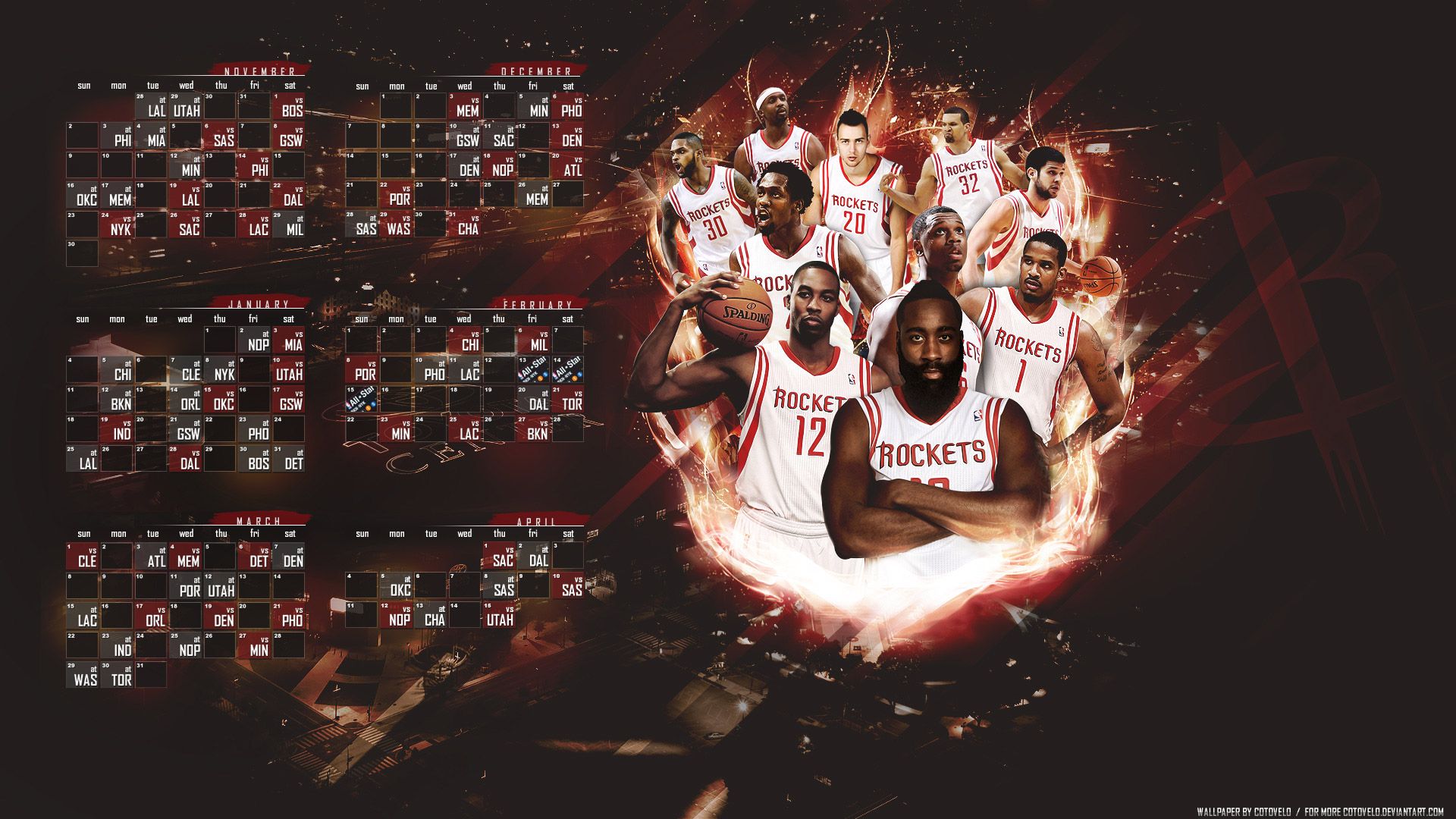Houston Rockets 2014 2015 Schedule Wallpaper   Basketball Wallpapers