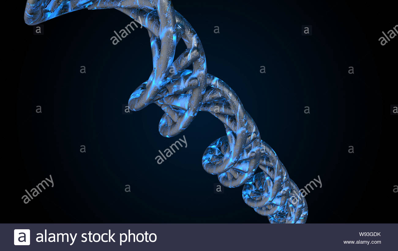 DNA Abstract 3d polygoal wireframe DNA molecule helix spiral