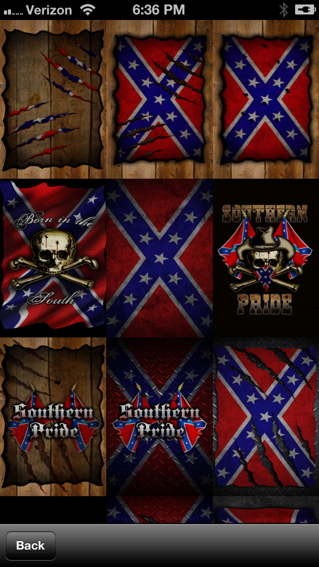 Southern Pride Rebel Flag WallpaperLifestyle   iPhoneiPad App 640x1136