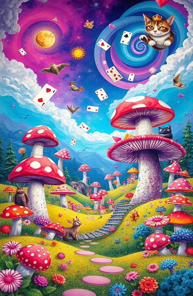 Trippy Alice In Wonderland Wallpaper