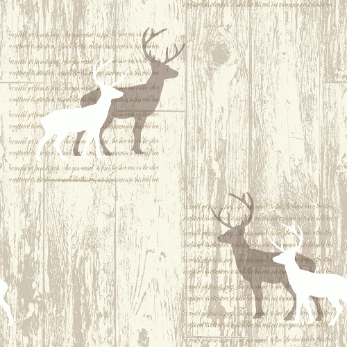 Details About Arthouse Vip Stag Cream Calligraphy Wallpaper