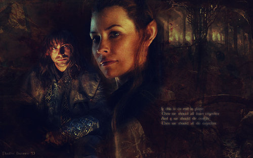Kili And Tauriel Wallpaper Image In The Hobbit Desolation