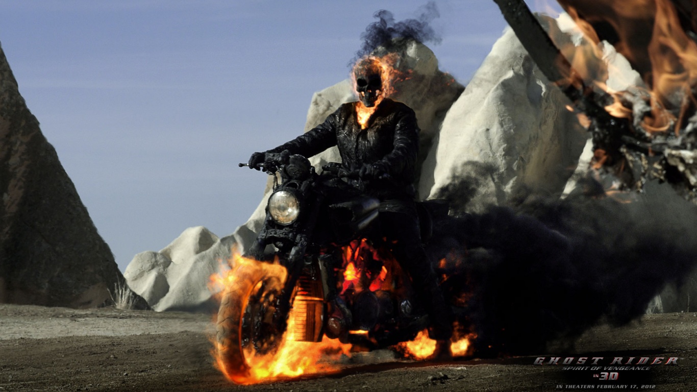 Rider Spirit Of Vengeance Movie Poster Desktop Pc And Mac Wallpaper