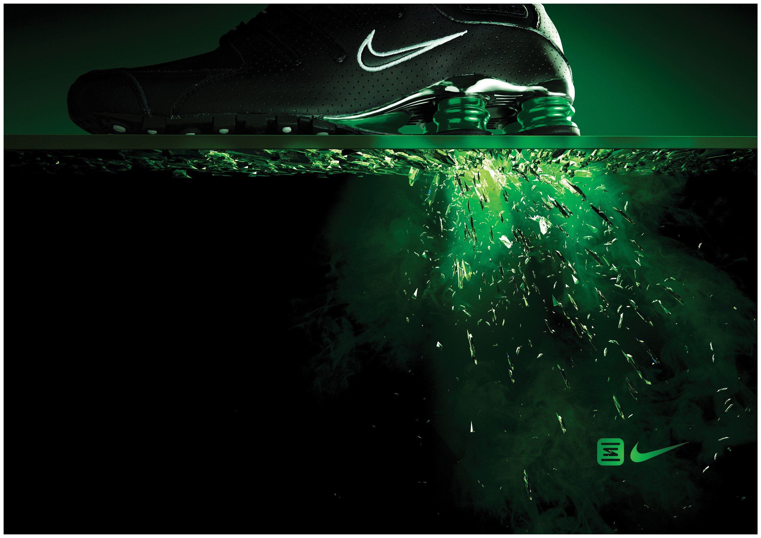 Outdoor Ad Nike Shox Green