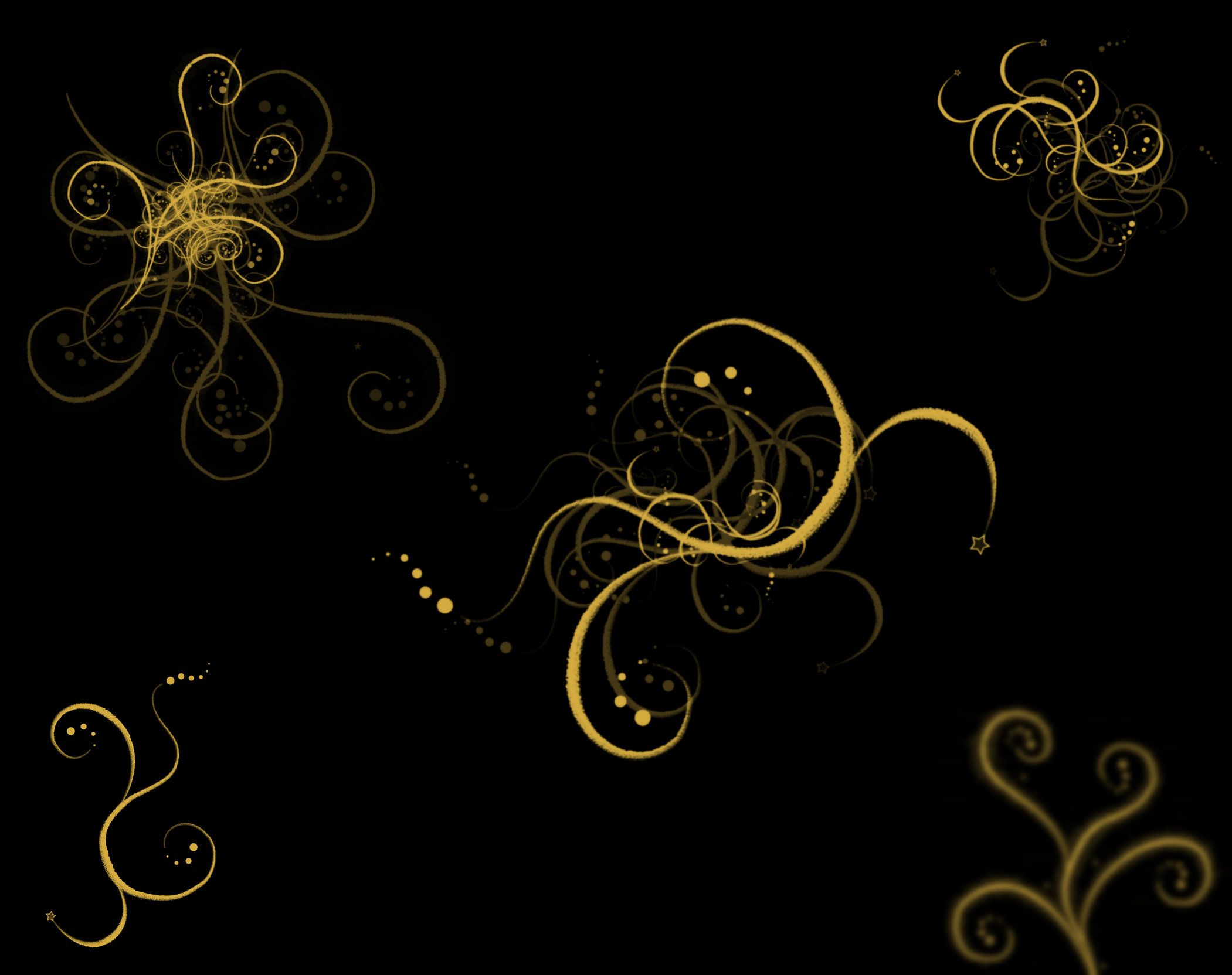 Elegant black and gold phone wallpaper with swirling, intricate designs