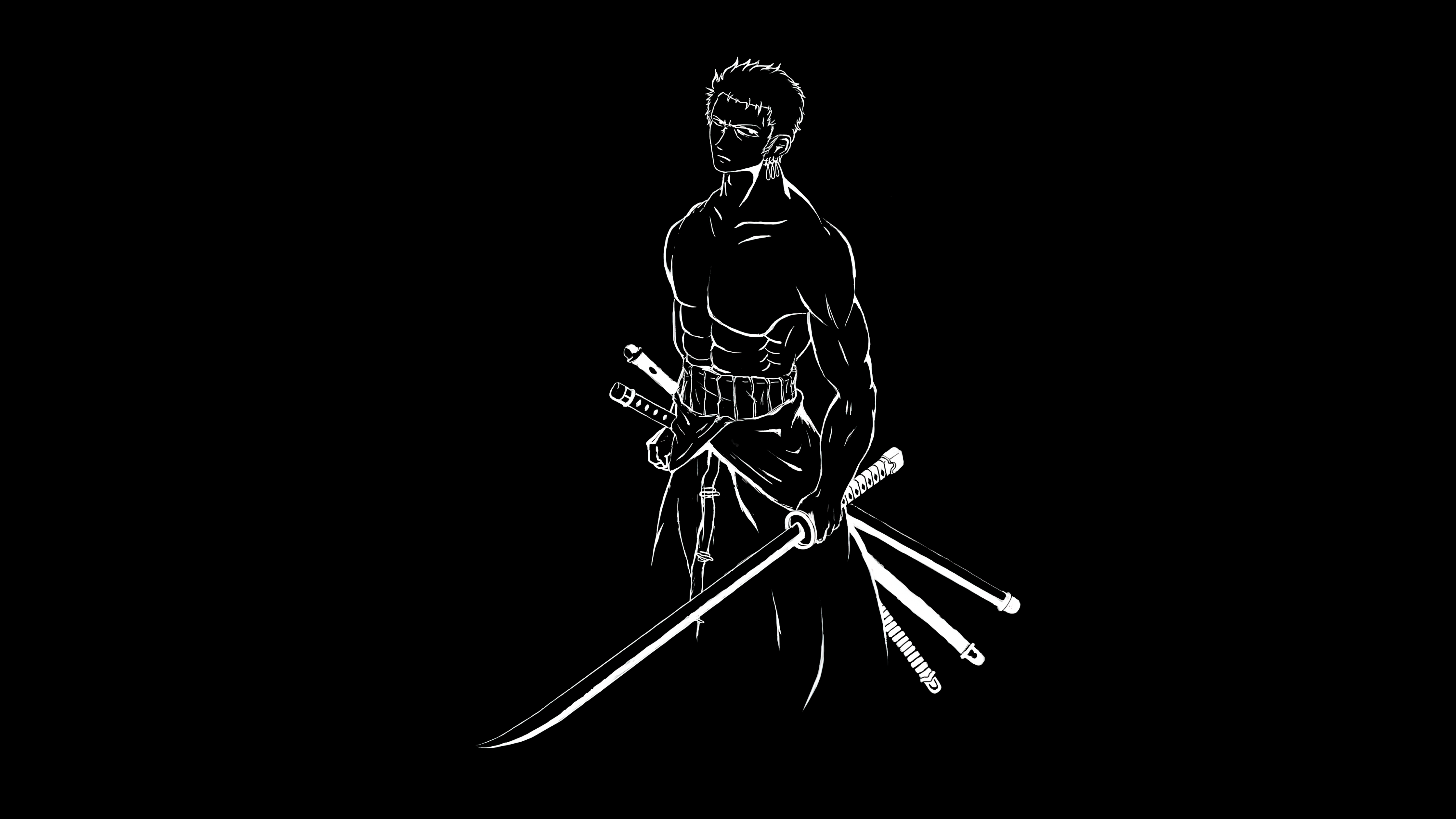 Roronoa Zoro Wallpaper 4k Amoled One Piece Pirate Hunter