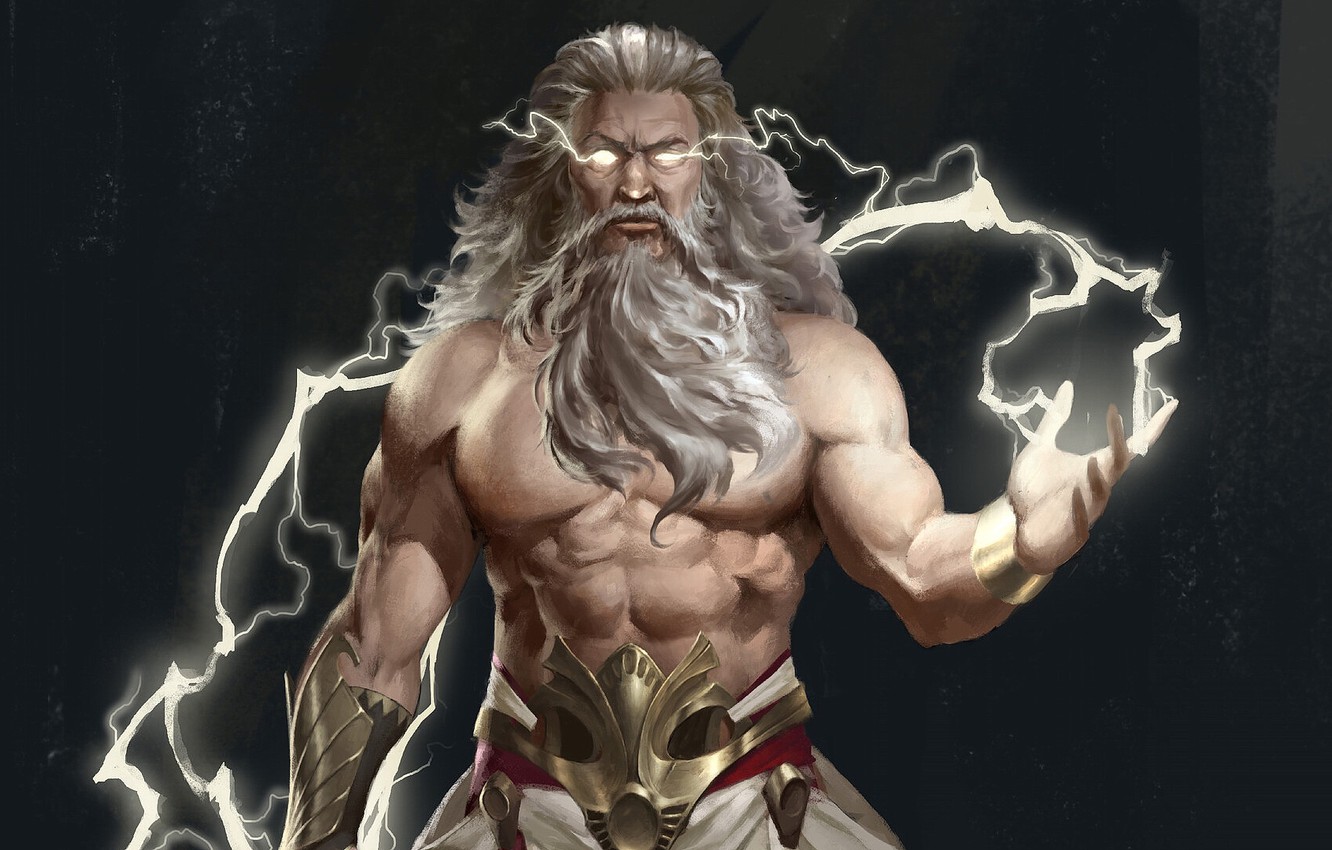 Photo Wallpaper Zipper Lightning God Of Thunder Zeus