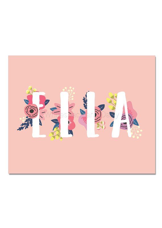 Ella Baby Name Wall Art Sign Party Printable Wallpaper