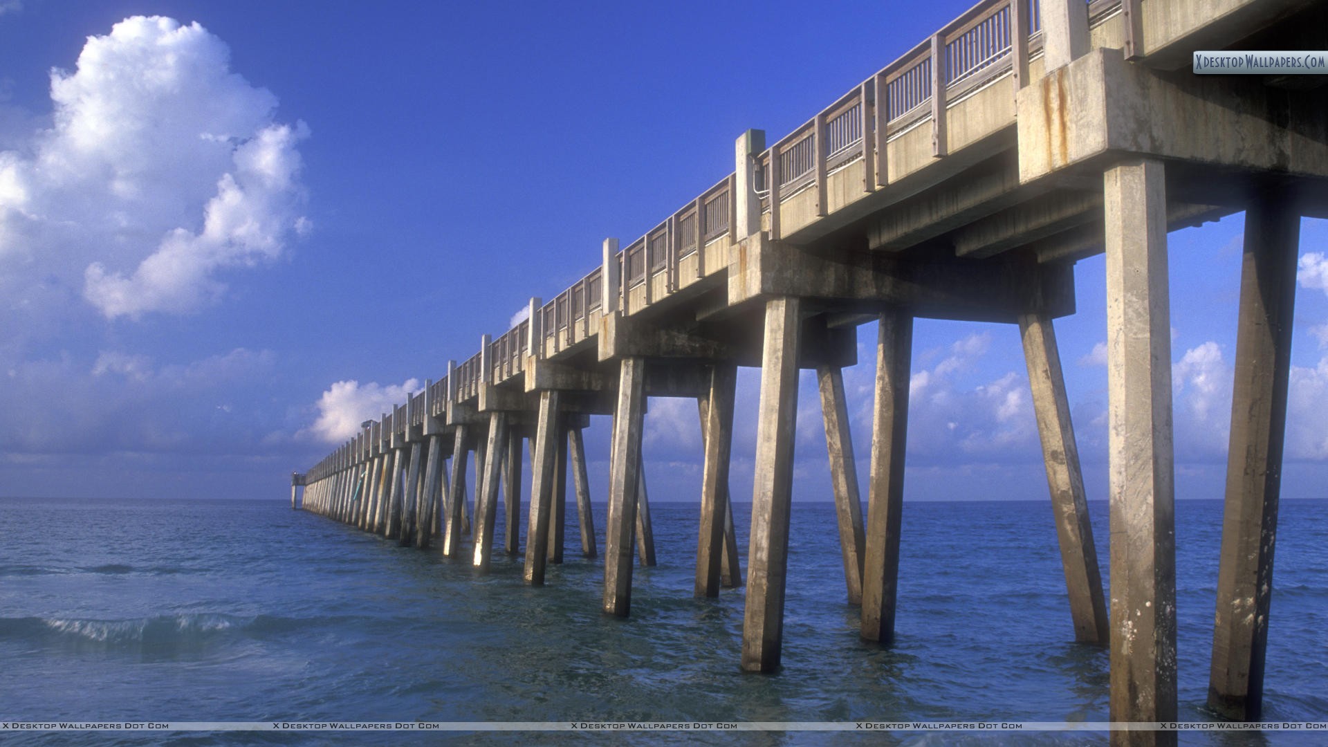 Gulf Pier Pensacola Beach Florida Wallpaper