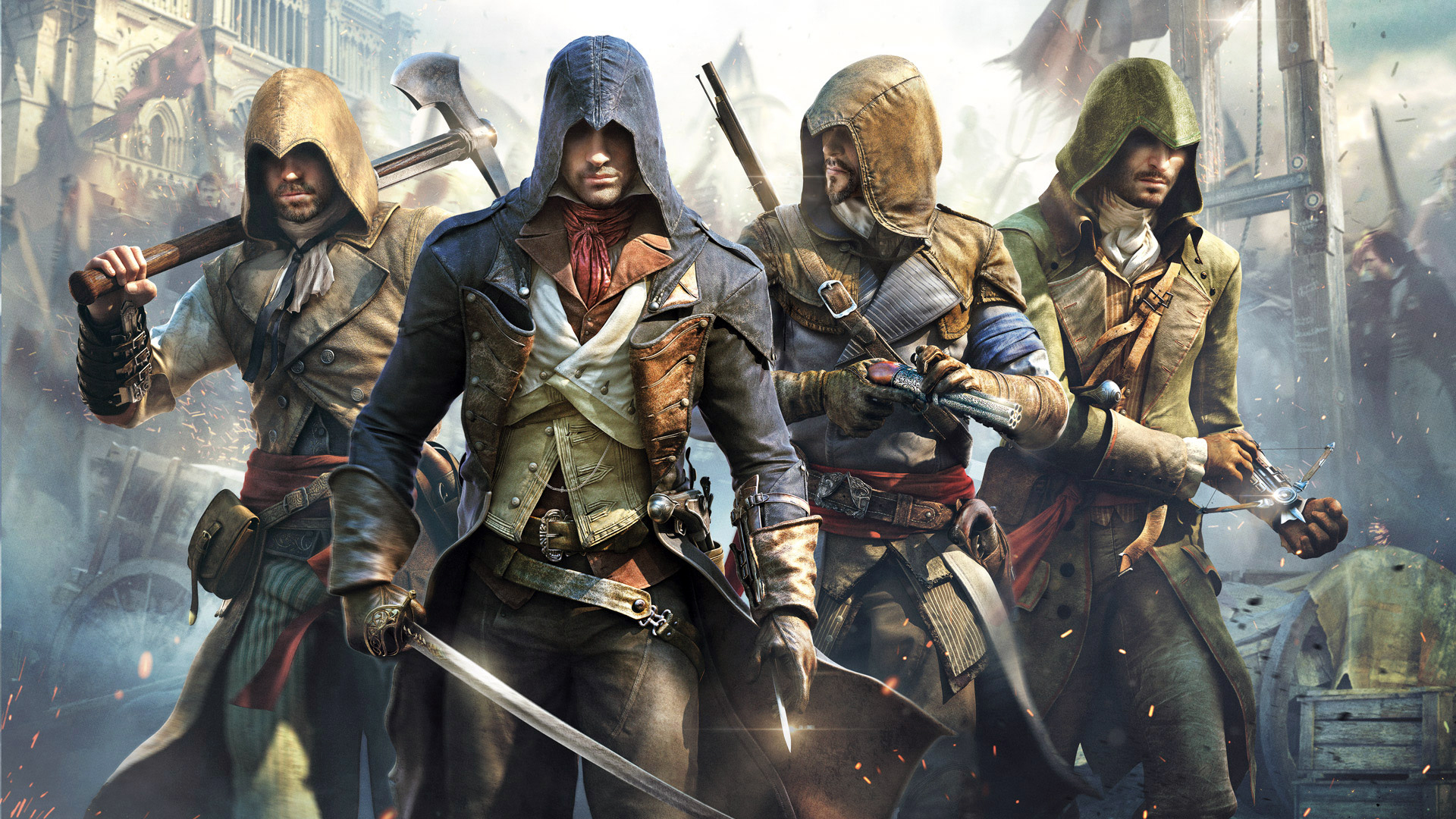 Assassins Creed Unity Logo Game HD 1080p Wallpaper And