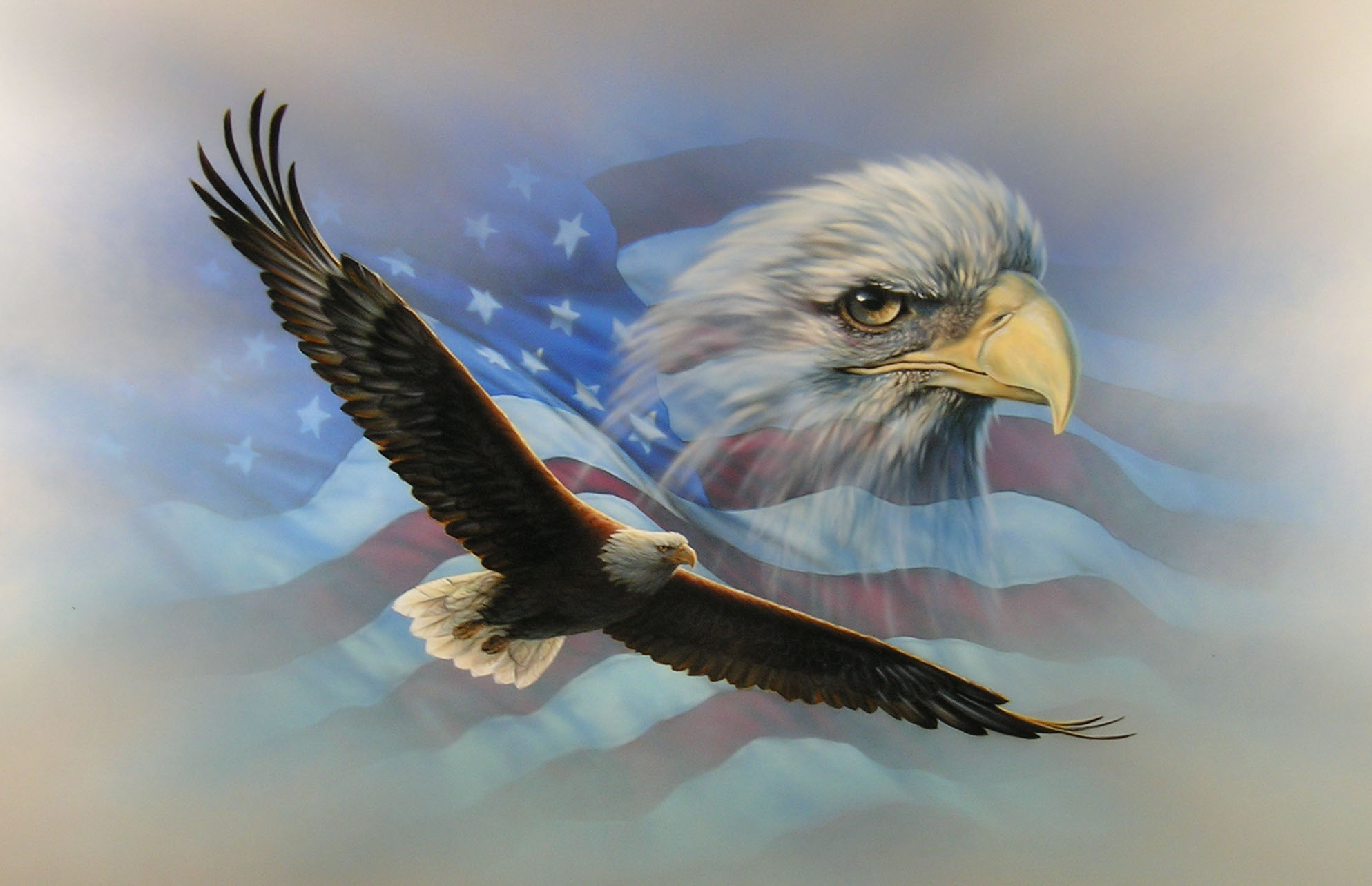 American Flag Eagle Wallpaper HD Background