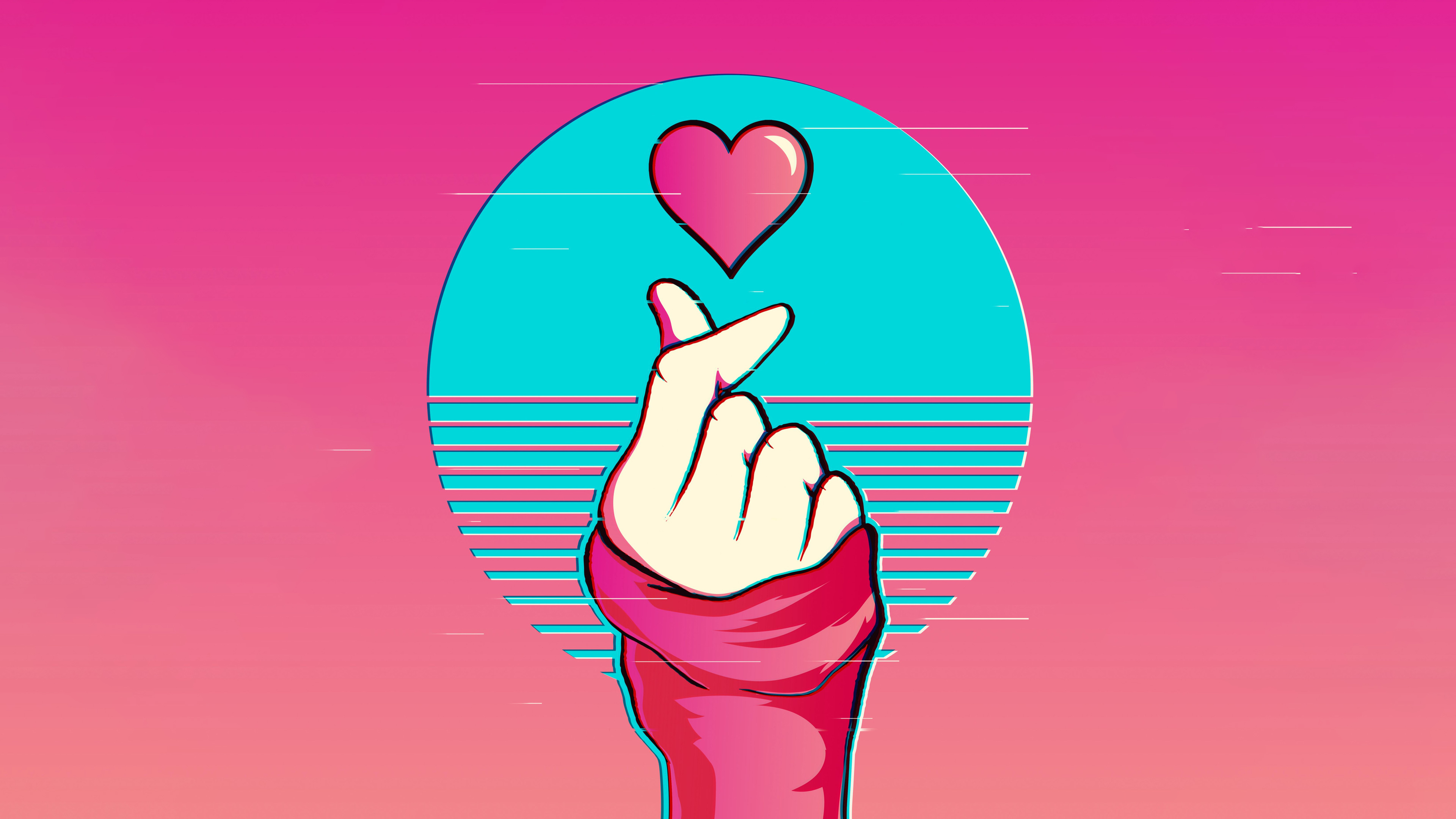 Finger Heart Wallpaper And