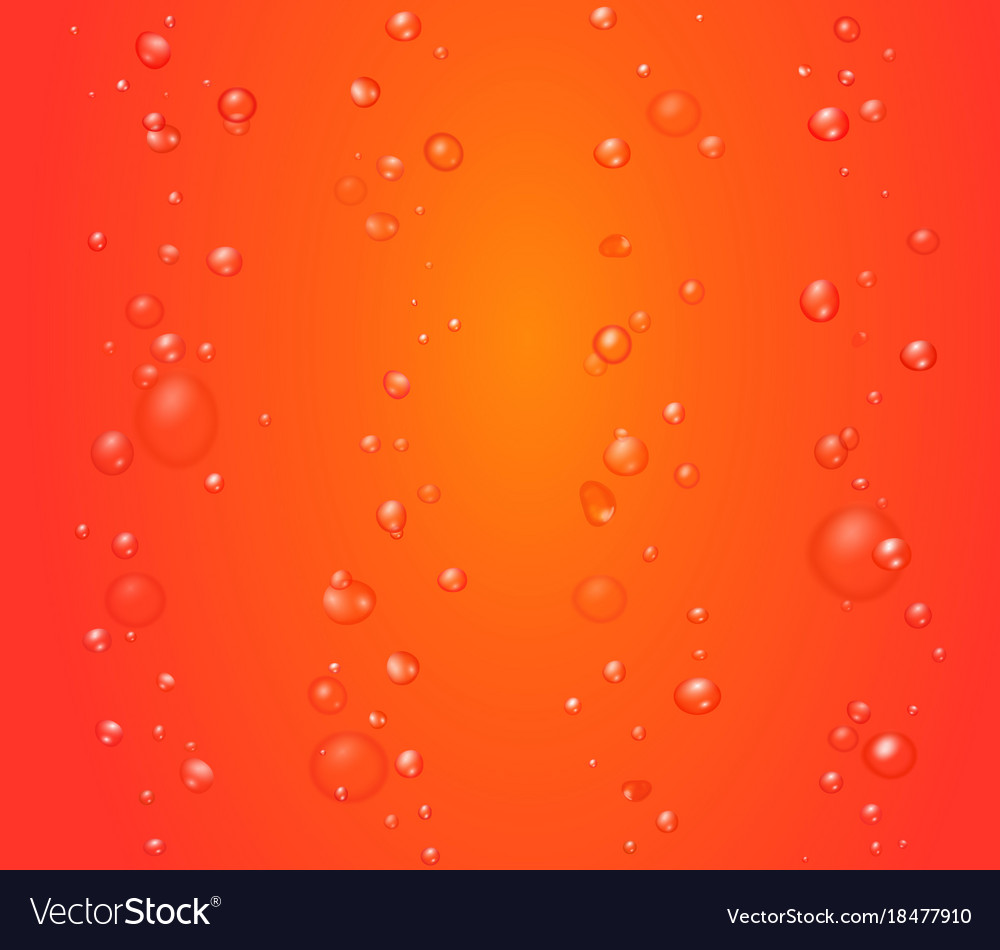 Red Background With Bubbles Tomato Juice Vector Image