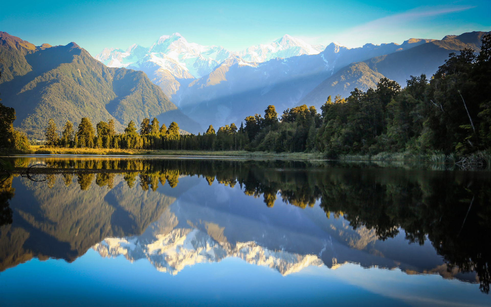 New Zealand Lake Matheson Reflections HD Wallpaper