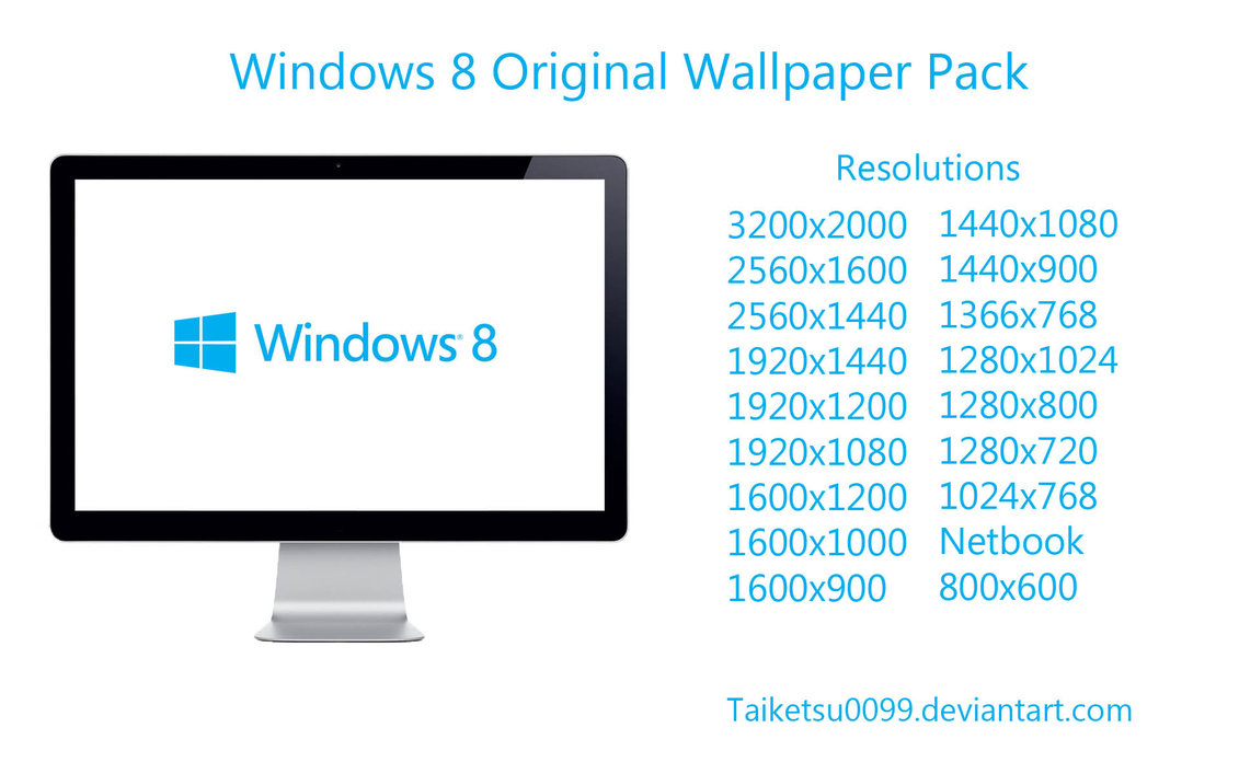 Windows 8 Original Wallpaper Pack by Taiketsu0099 on