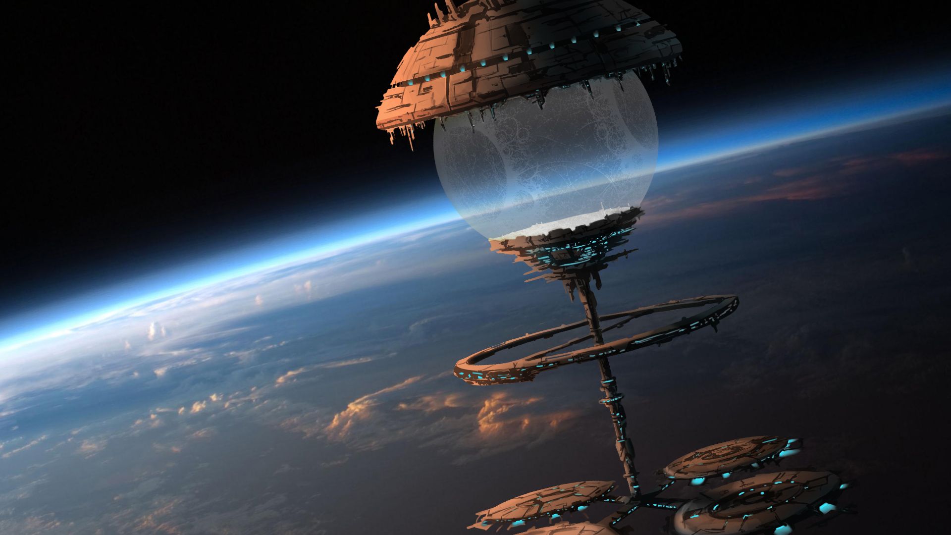 Space Orbital Stations Sci Fi Spaceship Spacecraft Citys Art