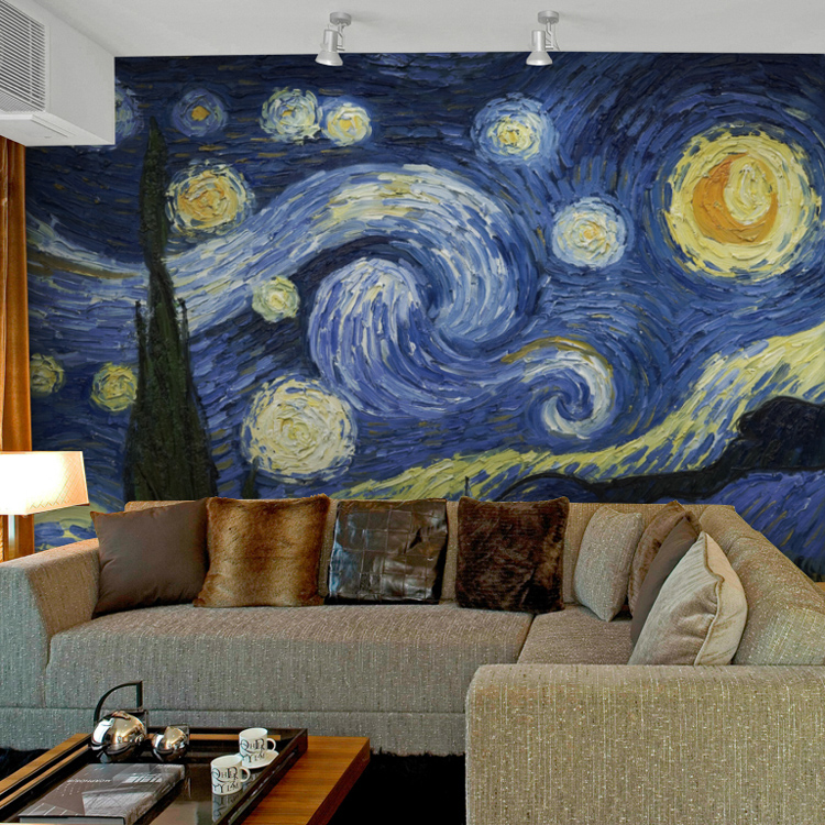 Starry Night Van Gogh The Sitting Room Porch Large Murals Hang A