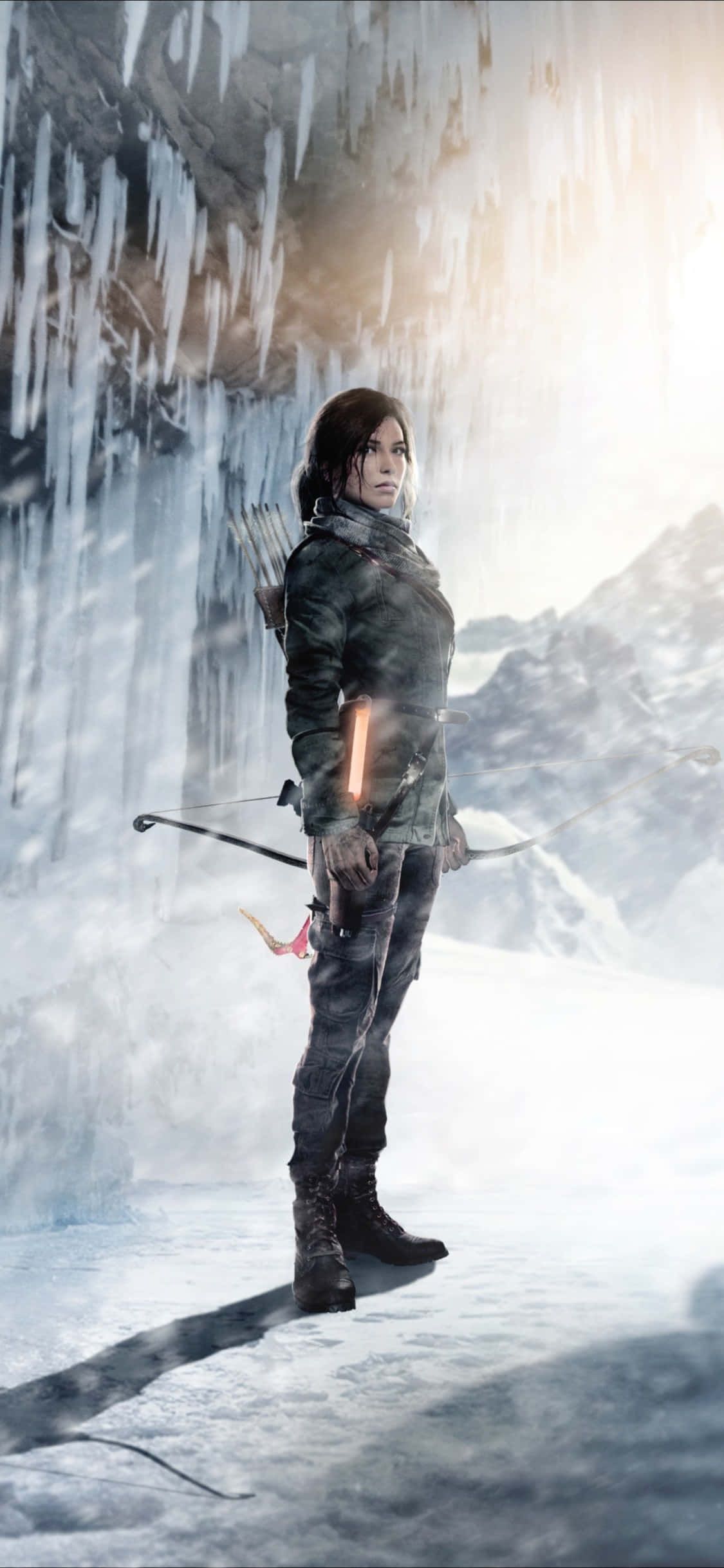 iPhone X Rise Of The Tomb Raider Background Wallpaper