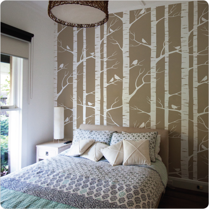 Birch removable wallpaper 800x800