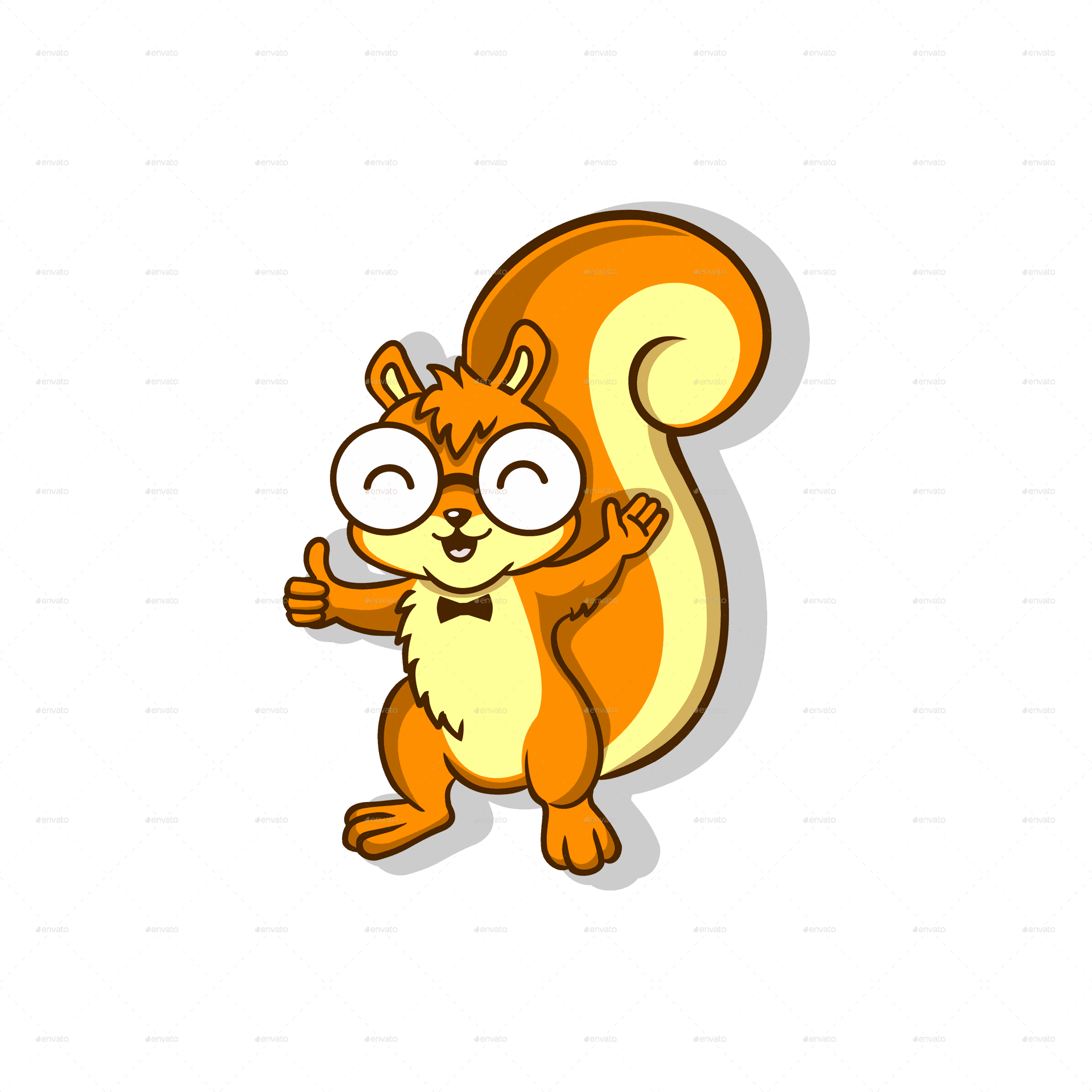 Happy Cartoon Squirrel Thumbs Up Wallpaper