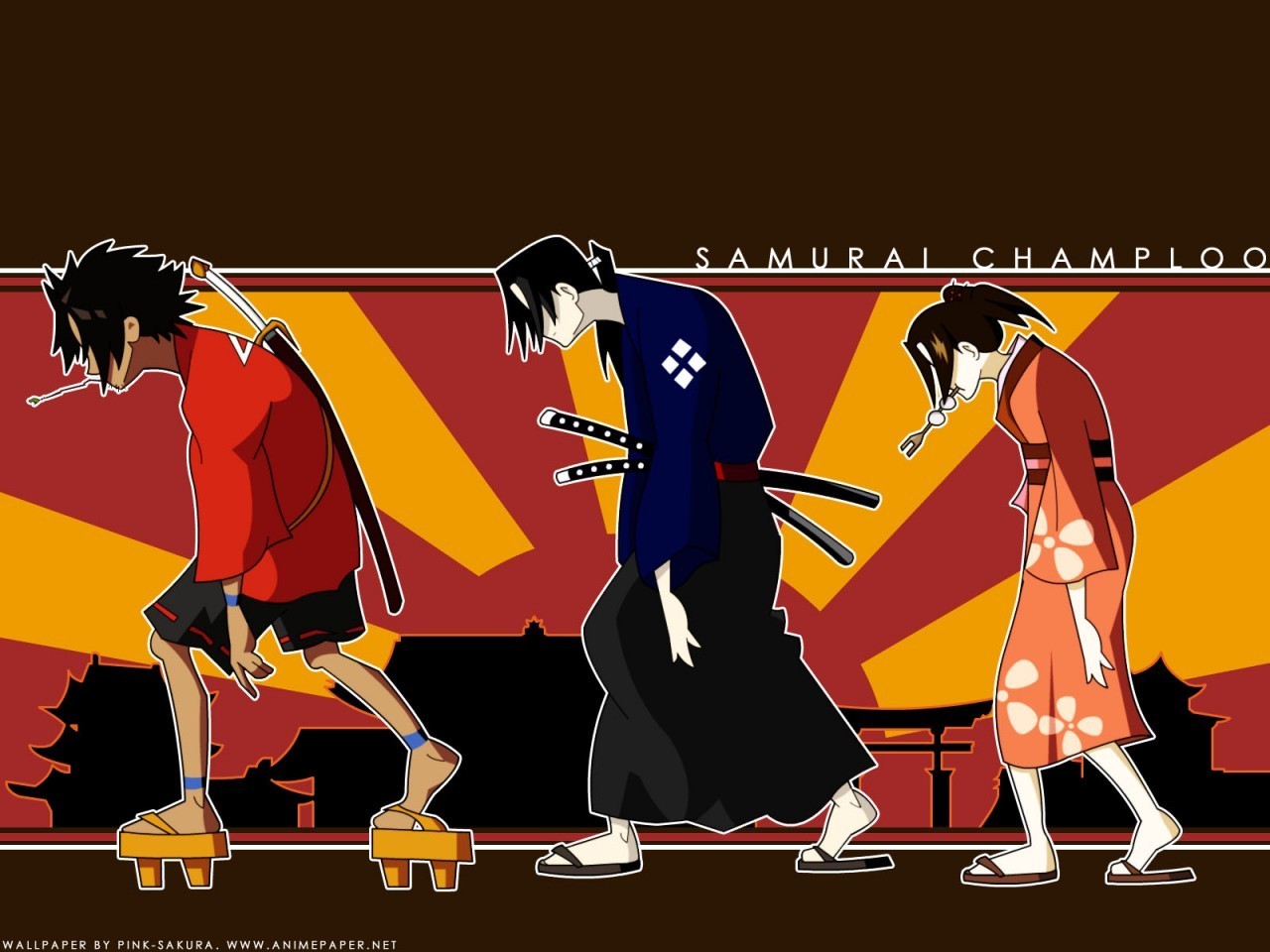 Tired Trio Samurai Champloo Wallpaper