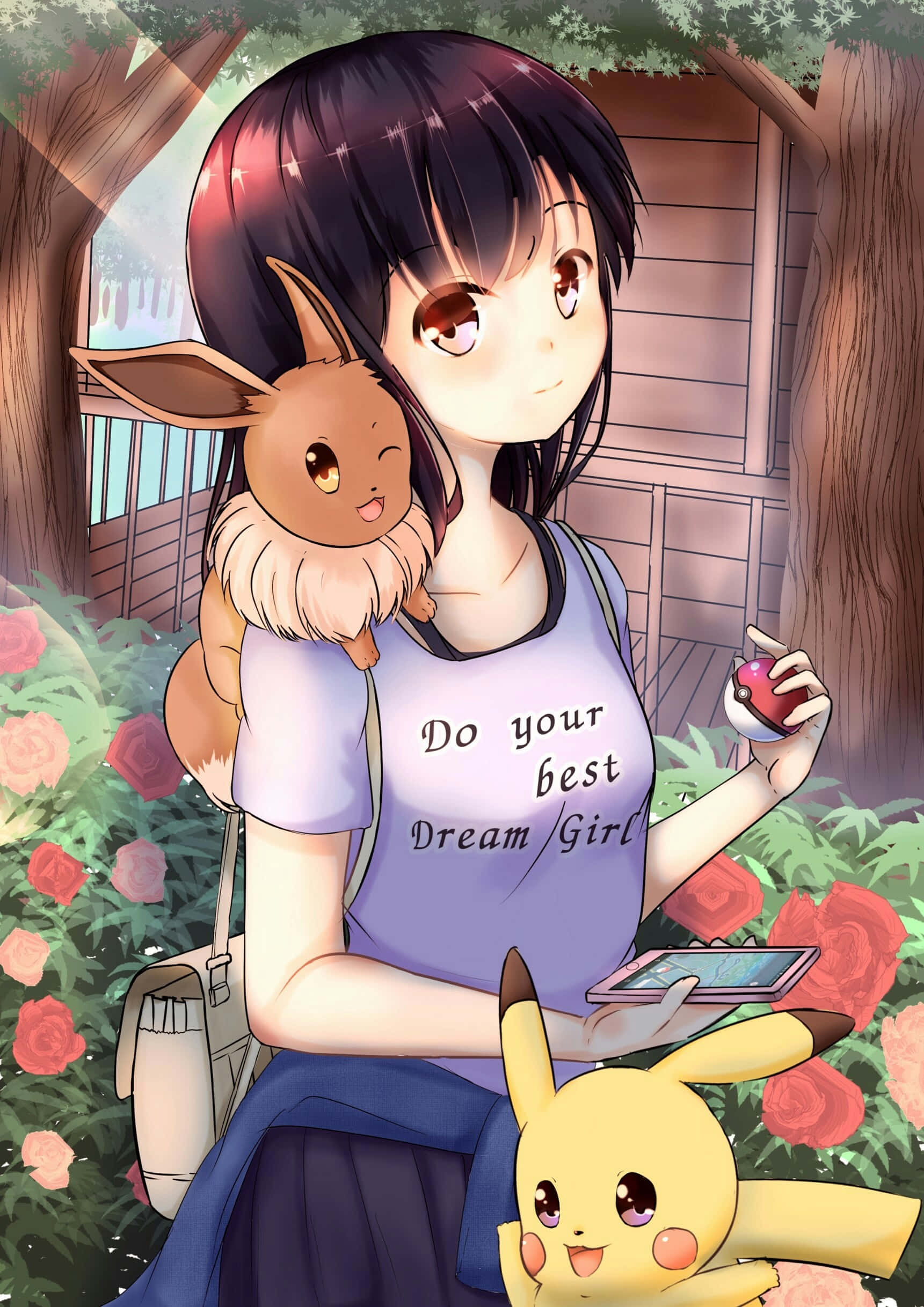 Cute Pikachu And Eevee Wallpaper