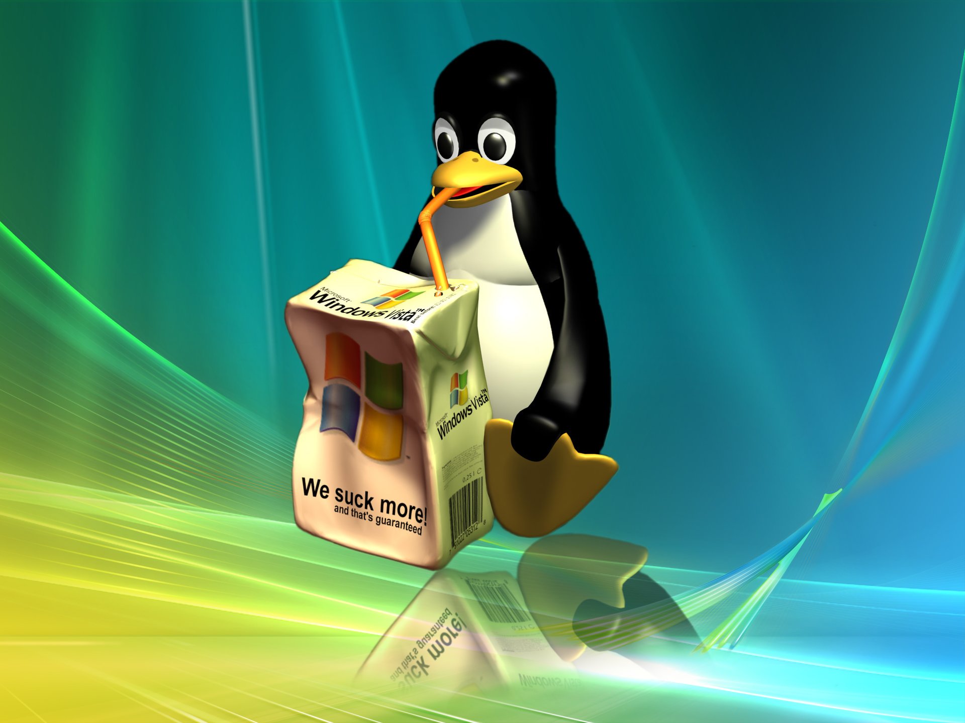 Wallpaper S Pc Linux Penguin Sucking A Windows