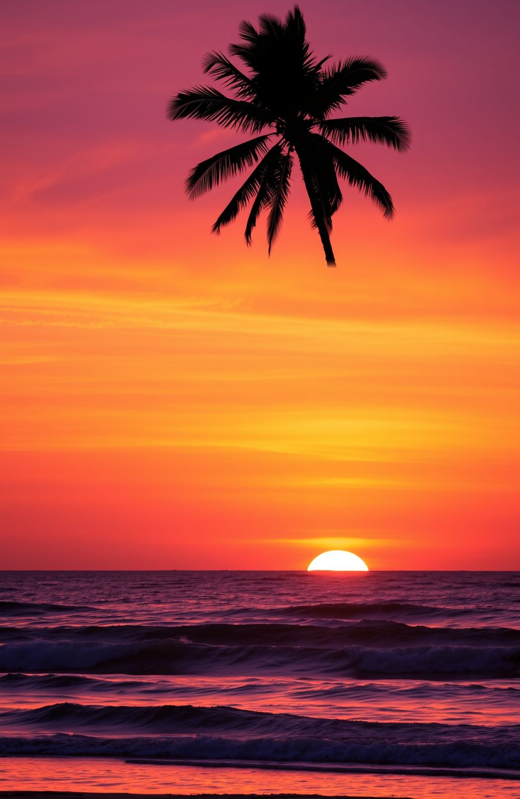 Palm Tree Sunset Wallpaper