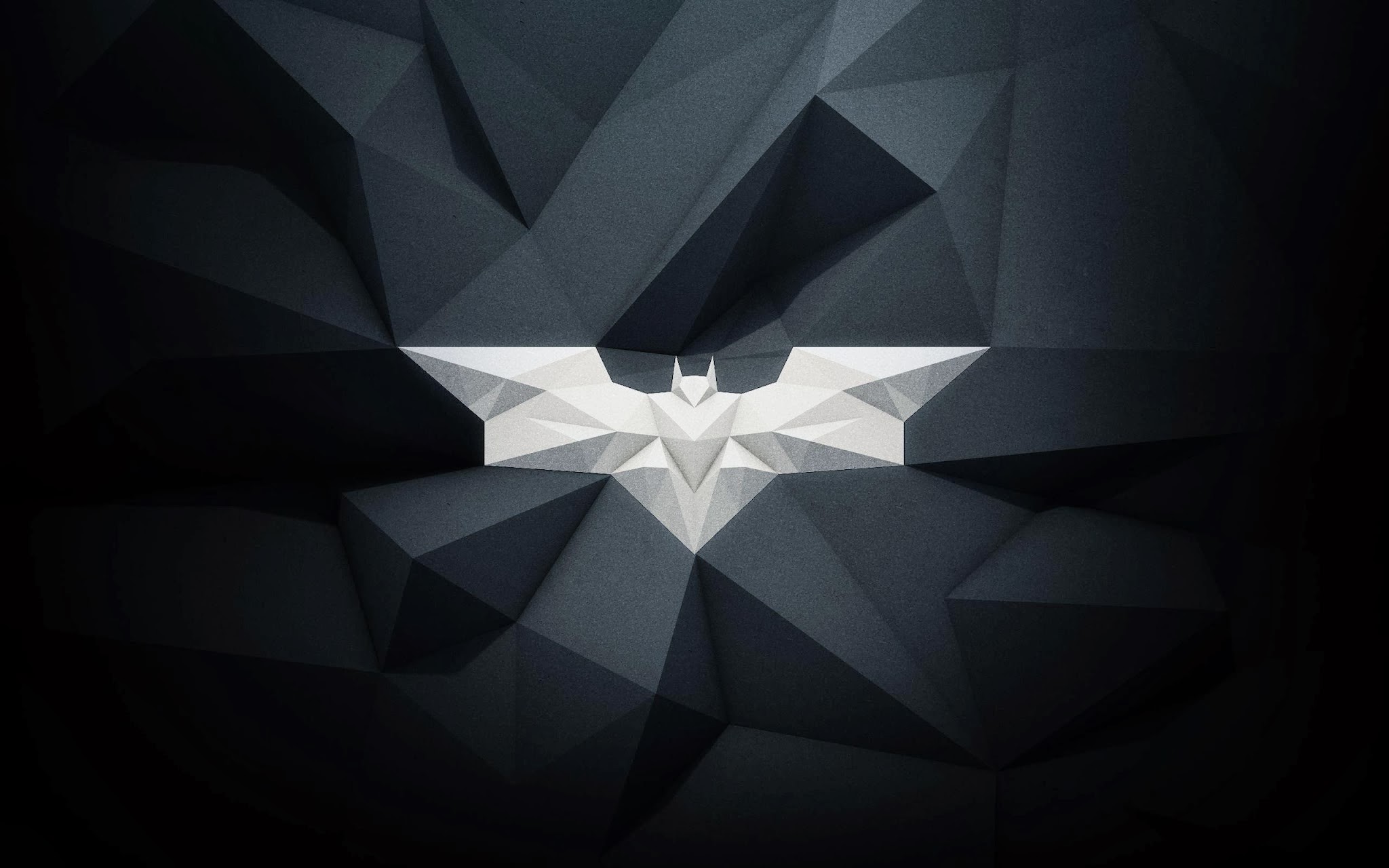 Bat Signal Logo Batman Low Poly Wallpaper HD Desktop