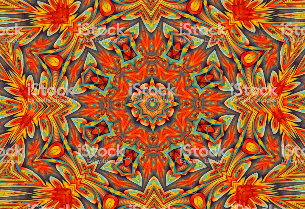 Abstract Kaleidoscope Background Stock Illustration