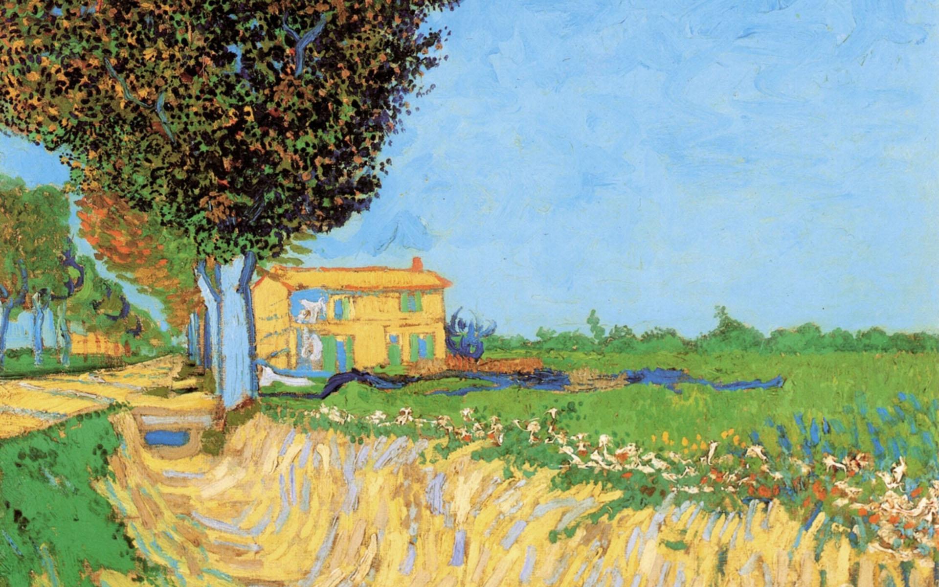 Painting Of Vincent Van Gogh A Lane Near Arles Wallpaper And Image