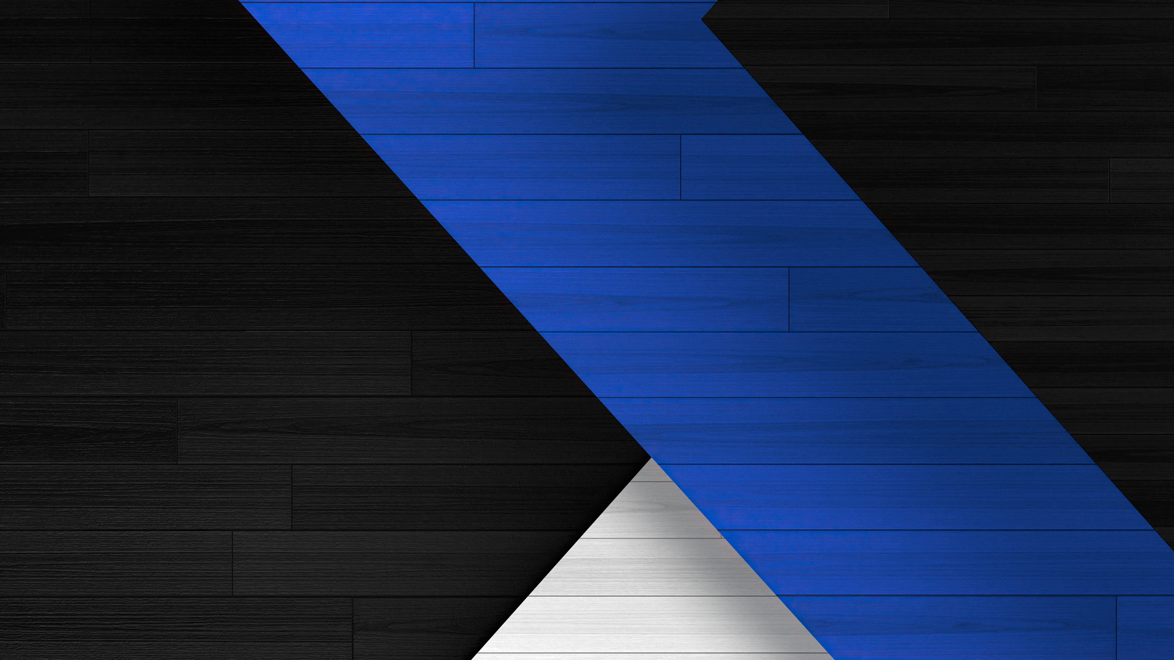 Wallpaper 4k Blue Black White Abstract Tiles