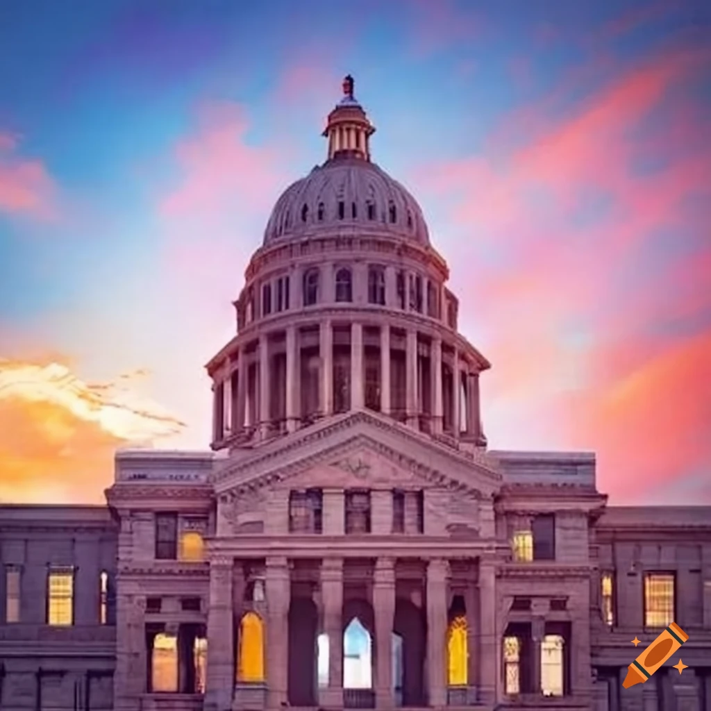 Painting Of The Texas State Capitol Wallpaper