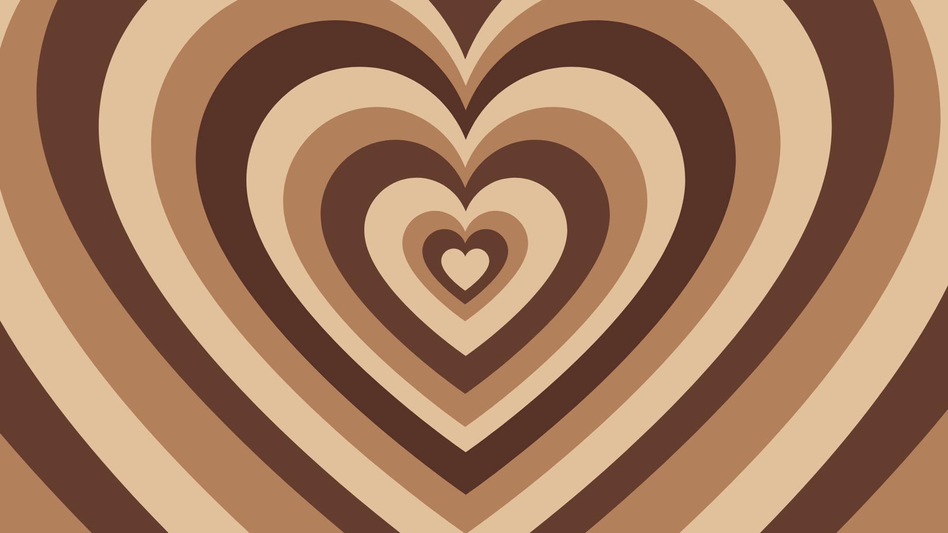 Brown Aesthetic Hearts Wallpaper Mrwallpaper