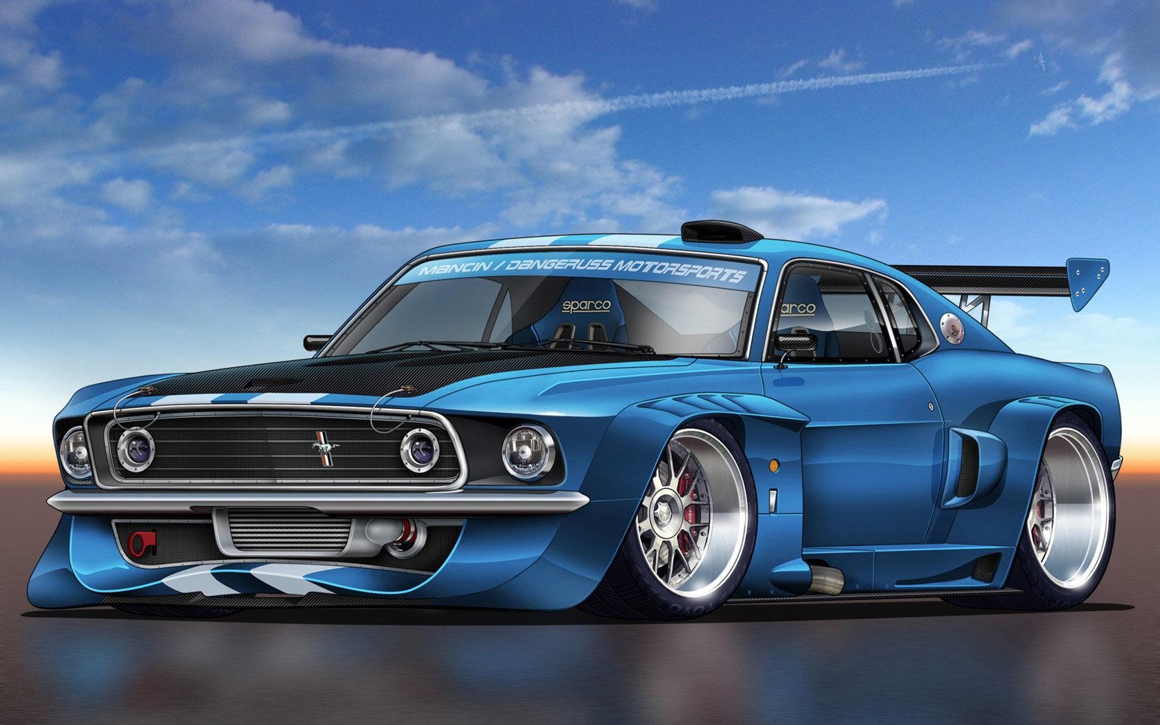 Ford Mustang Racing Desktop Wallpaper