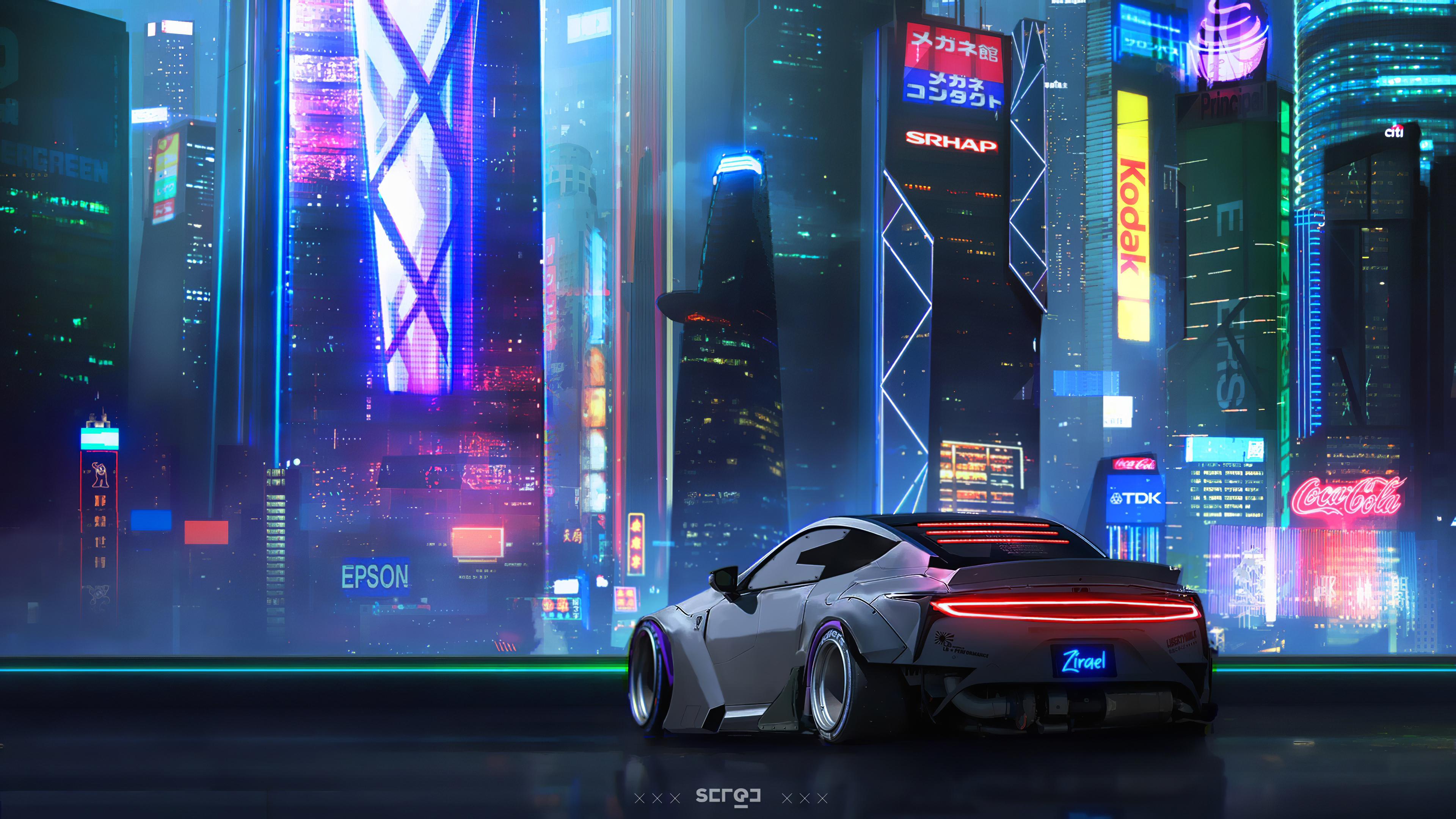 Car Cityscape Cyberpunk 4k Wallpaper HD Artist Image