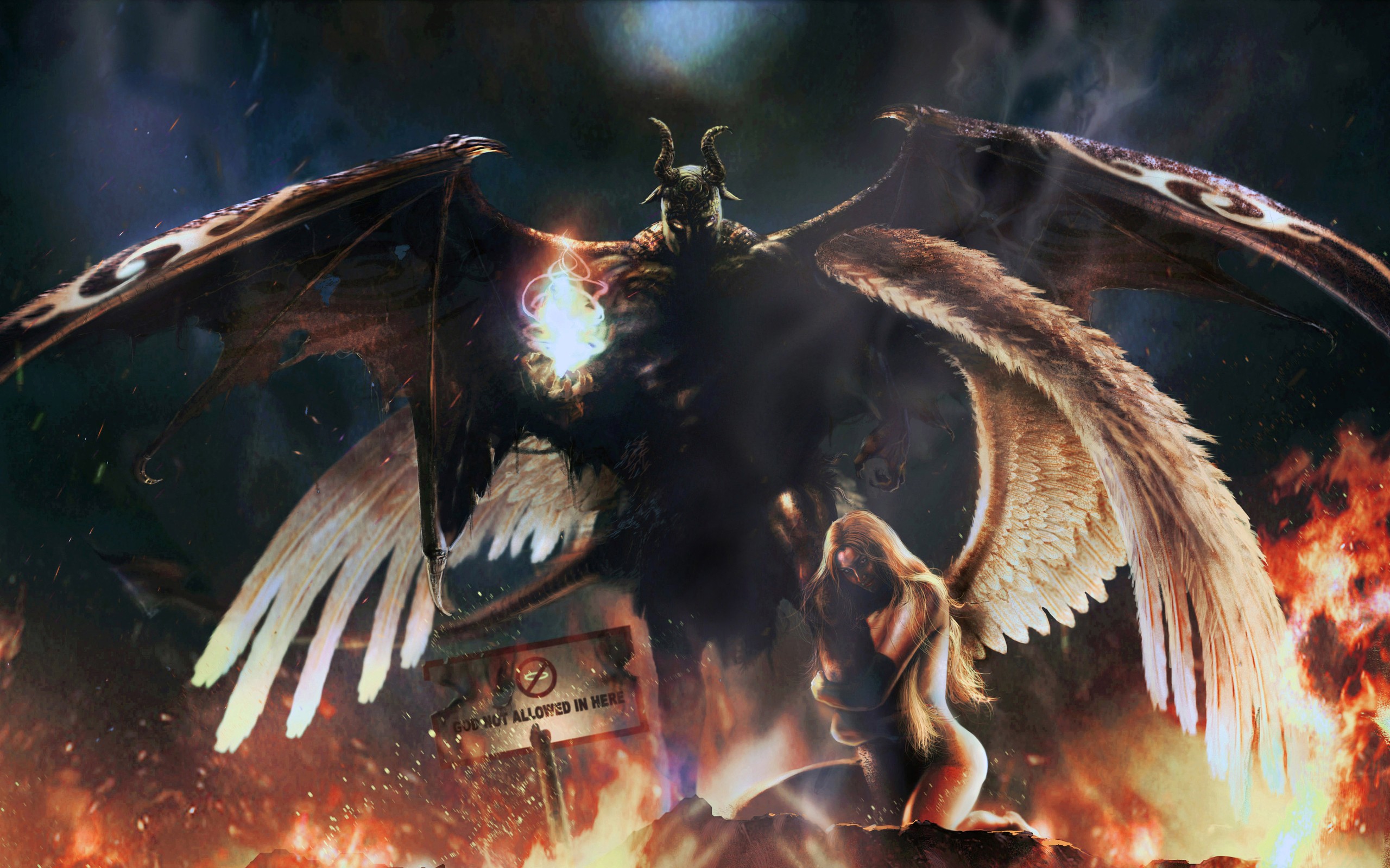 Satan And Angel Desktop Wallpaper