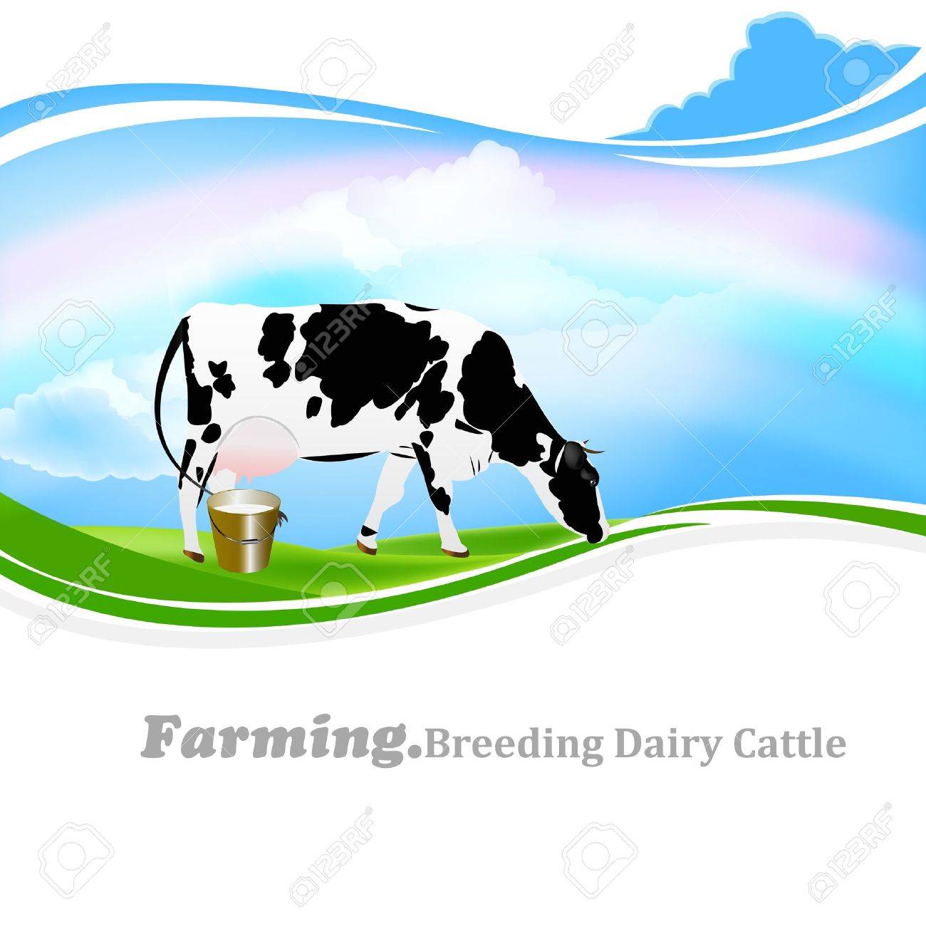 Dairy Farming Background Royalty Cliparts Vectors And Stock