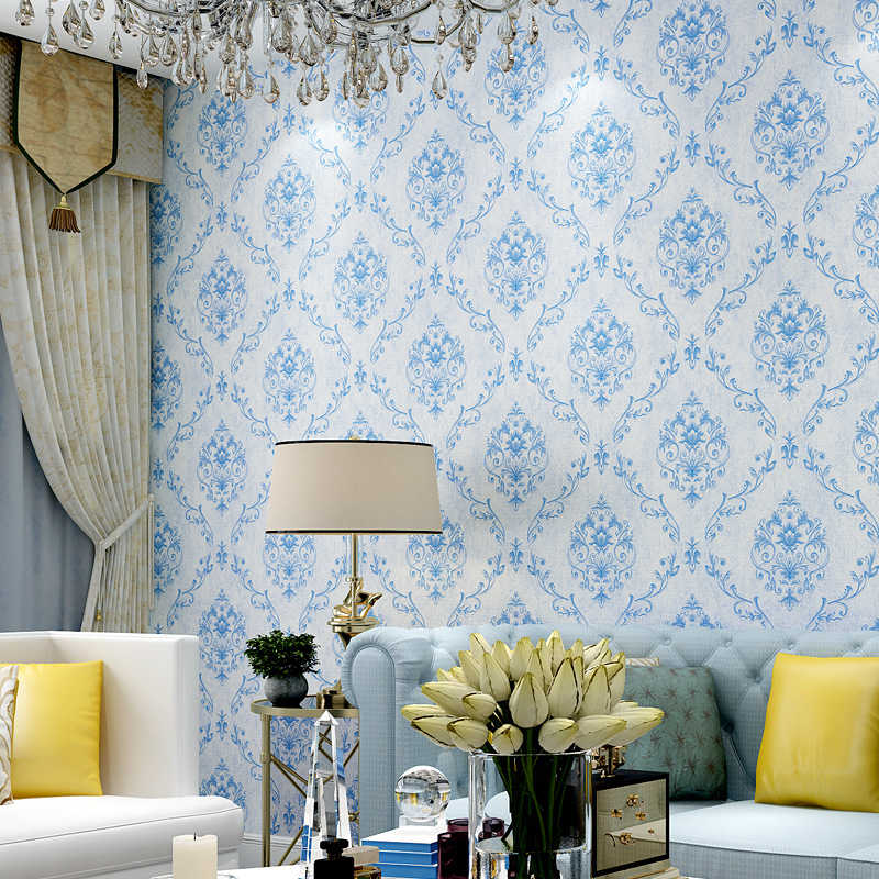 Luxury Wallpaper European Damask Minimalist Modern Wall
