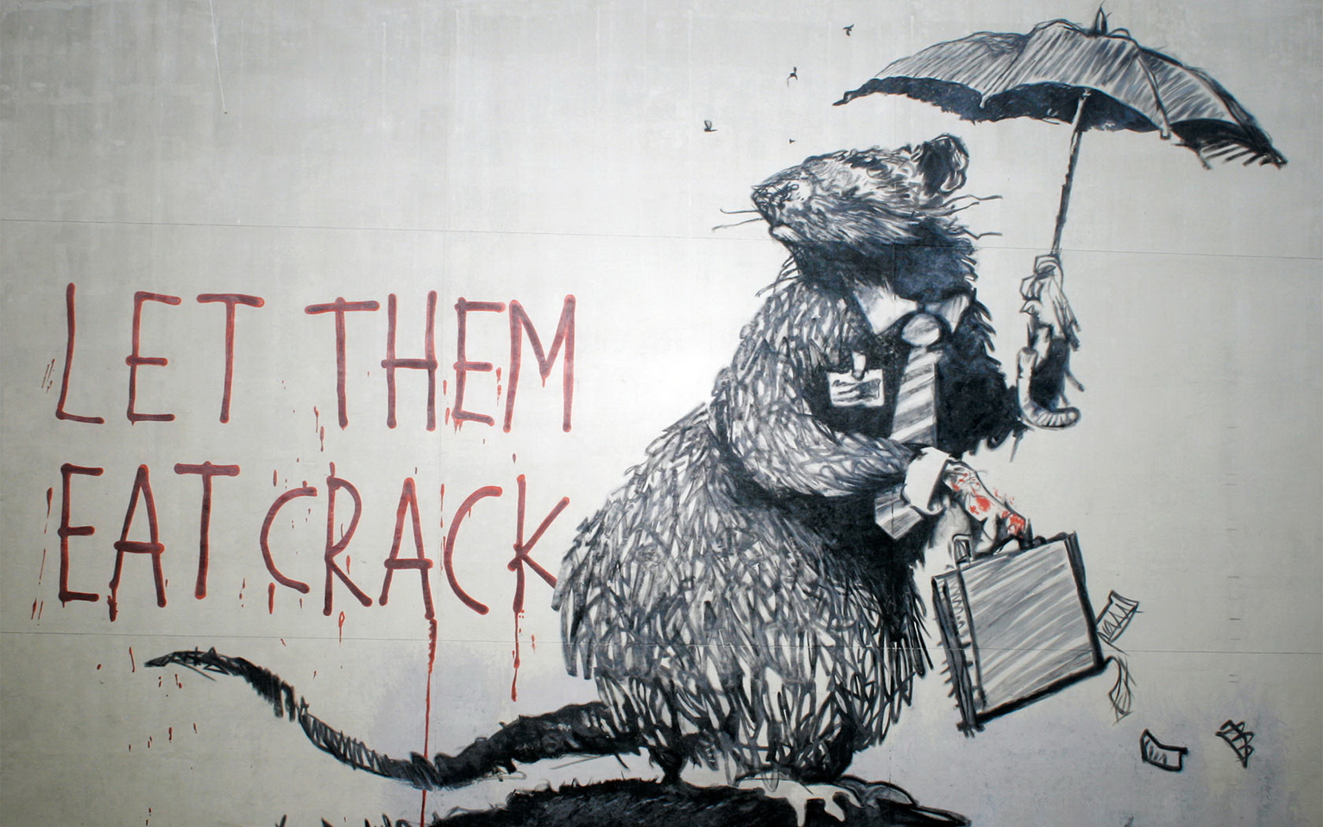 Crack Banksy Wallpaper Art Street Wall