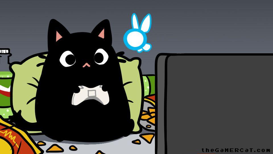 The Gamercat Gamer Cat Kitty Games Creature Design