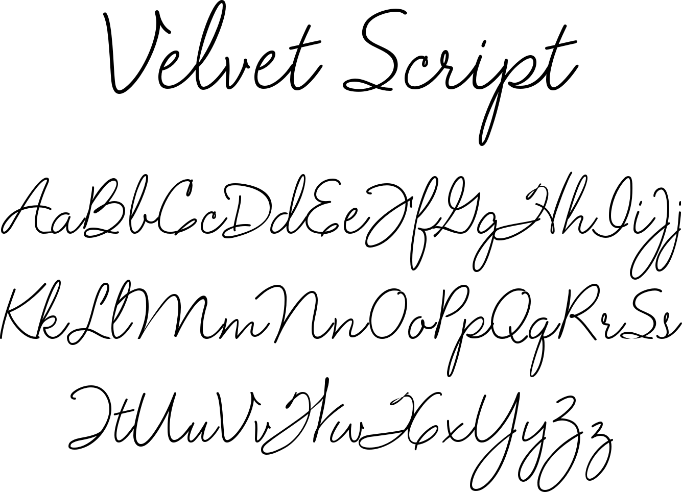 Velvet Scriptfont By Typadelic